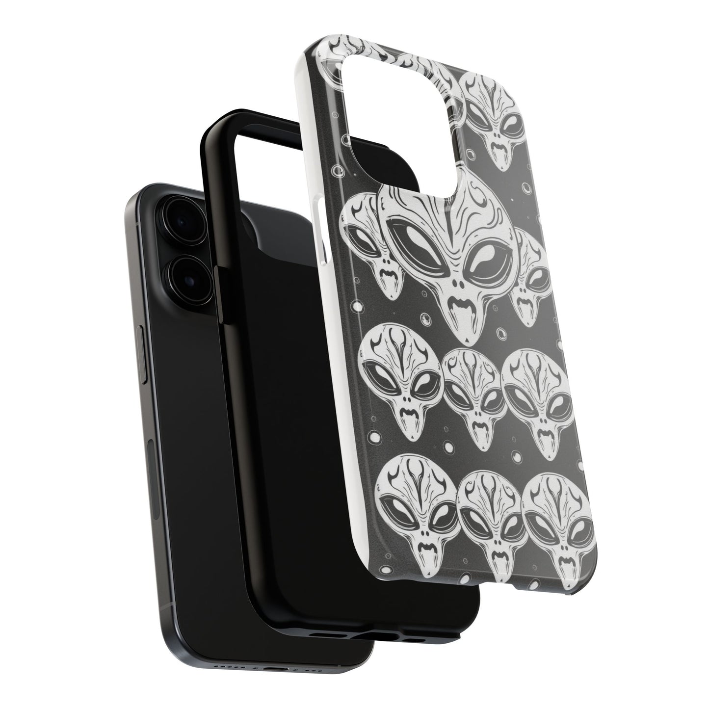 Alien Pattern Tough Phone Case - Durable Protection with Out-of-This-World Design