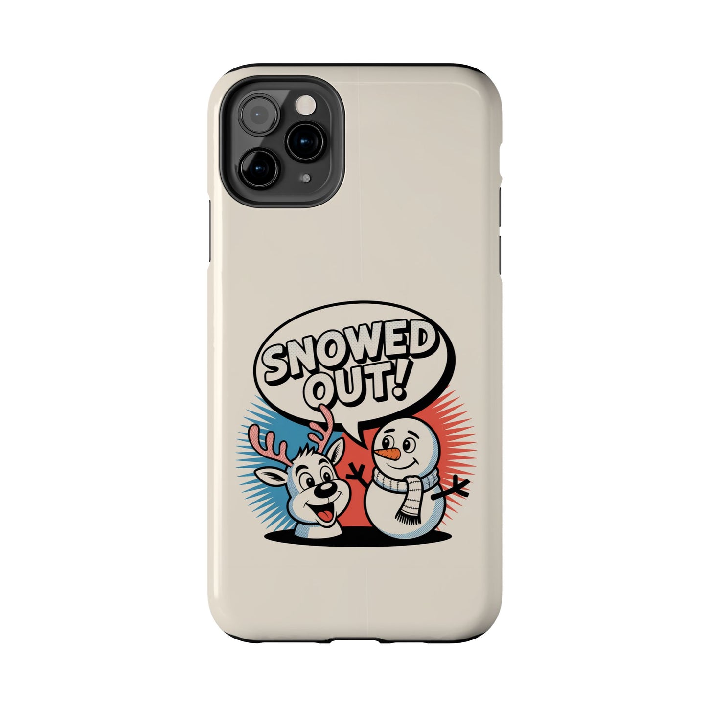 Snowman & Reindeer Tough Phone Case - Snowed Out Holiday Design