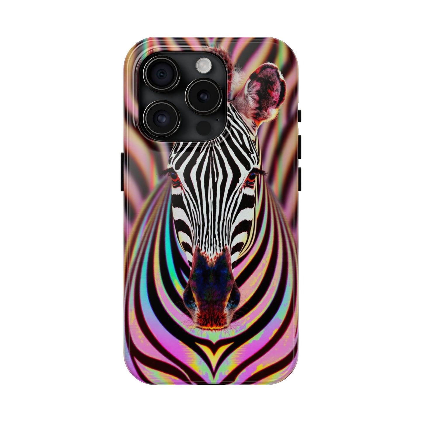 Vibrant Zebra Tough Phone Case - Unique Animal Design for Wild Spirit