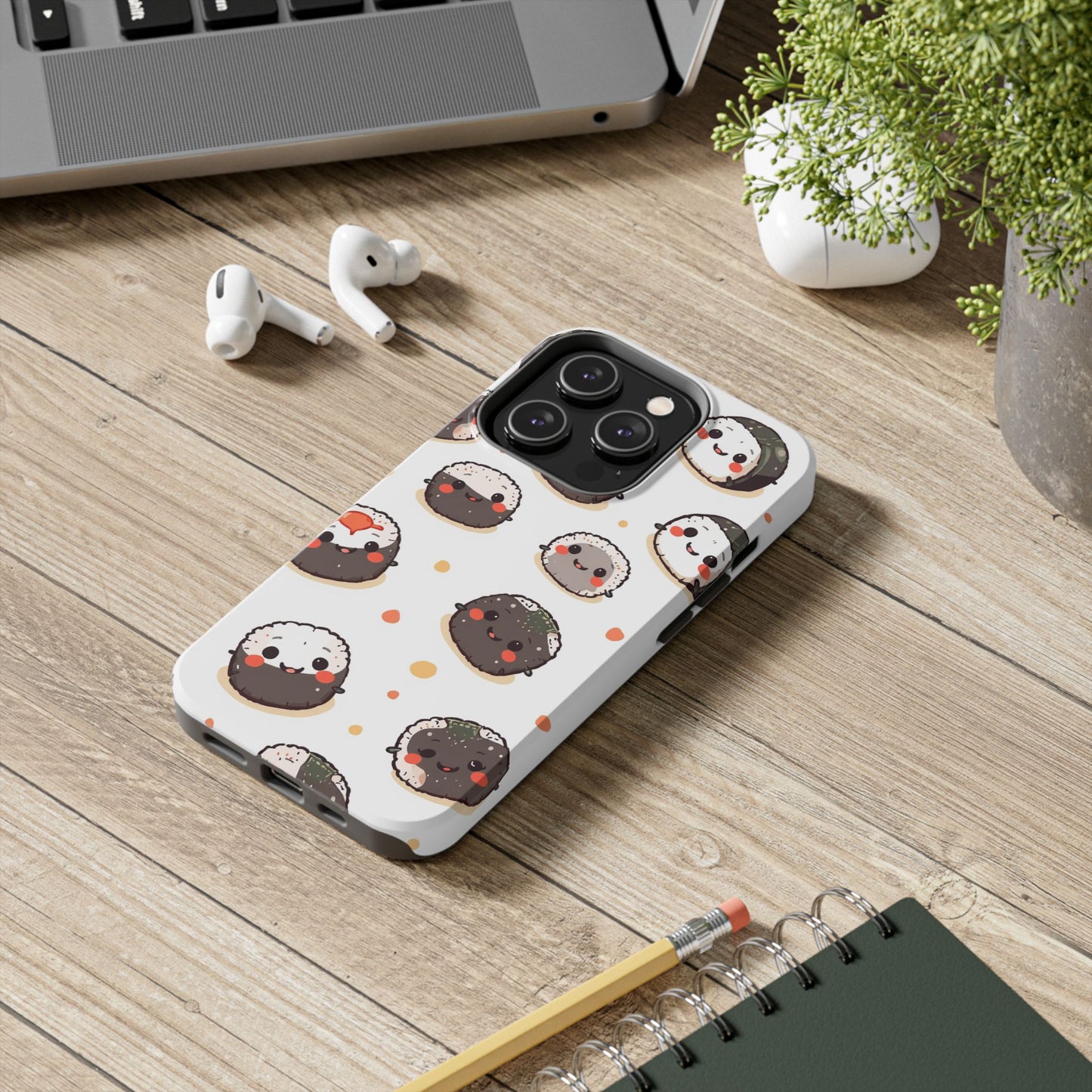Cute Sushi Tough Phone Case - Kawaii Design for Food Lovers