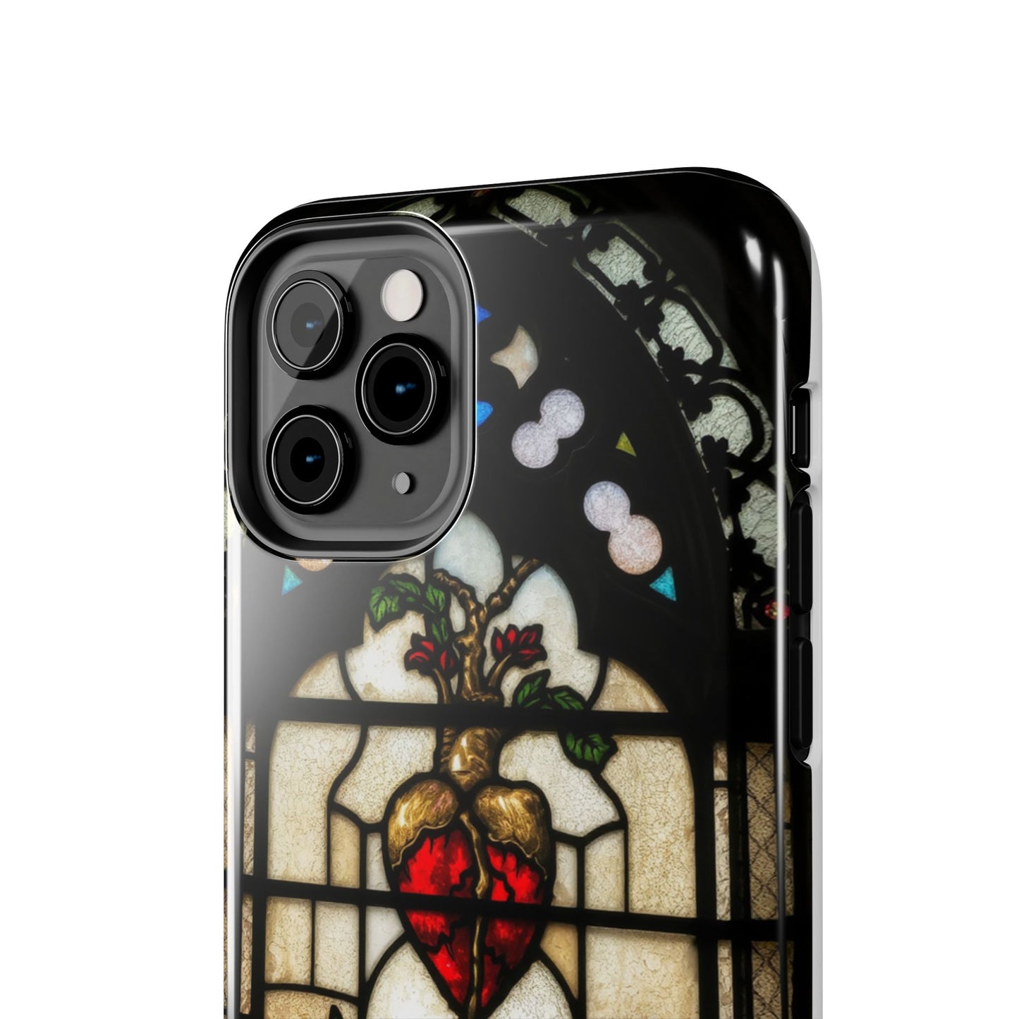 Stained Glass Heart Tough Phone Case - Unique Design for Protection & Style