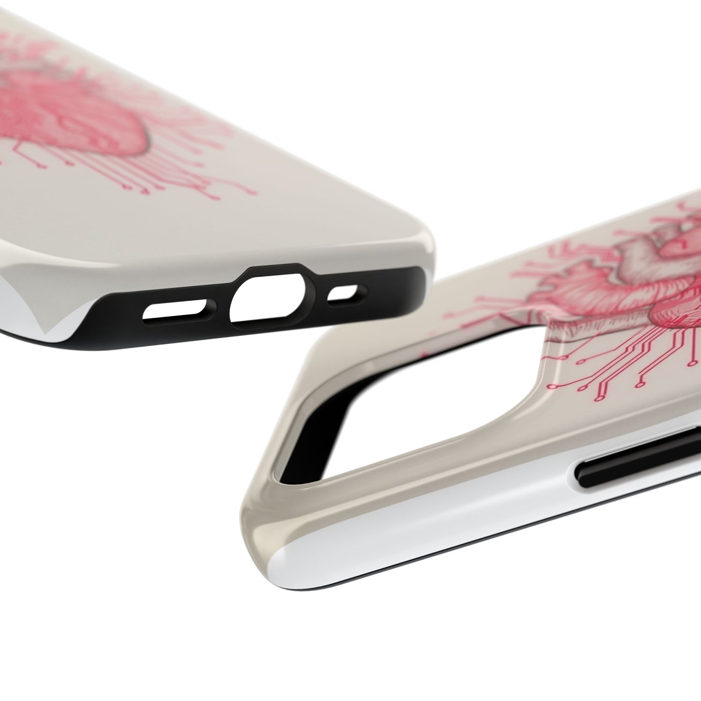 Heart Circuit Tough Phone Case – Unique Tech-Inspired Design for Tech Lovers