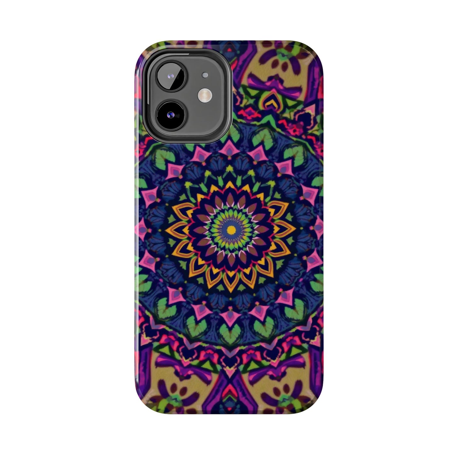 Vibrant Mandala Tough Phone Case - Colorful, Purple Fusion, Durable Protection for Your Device - for iPhone