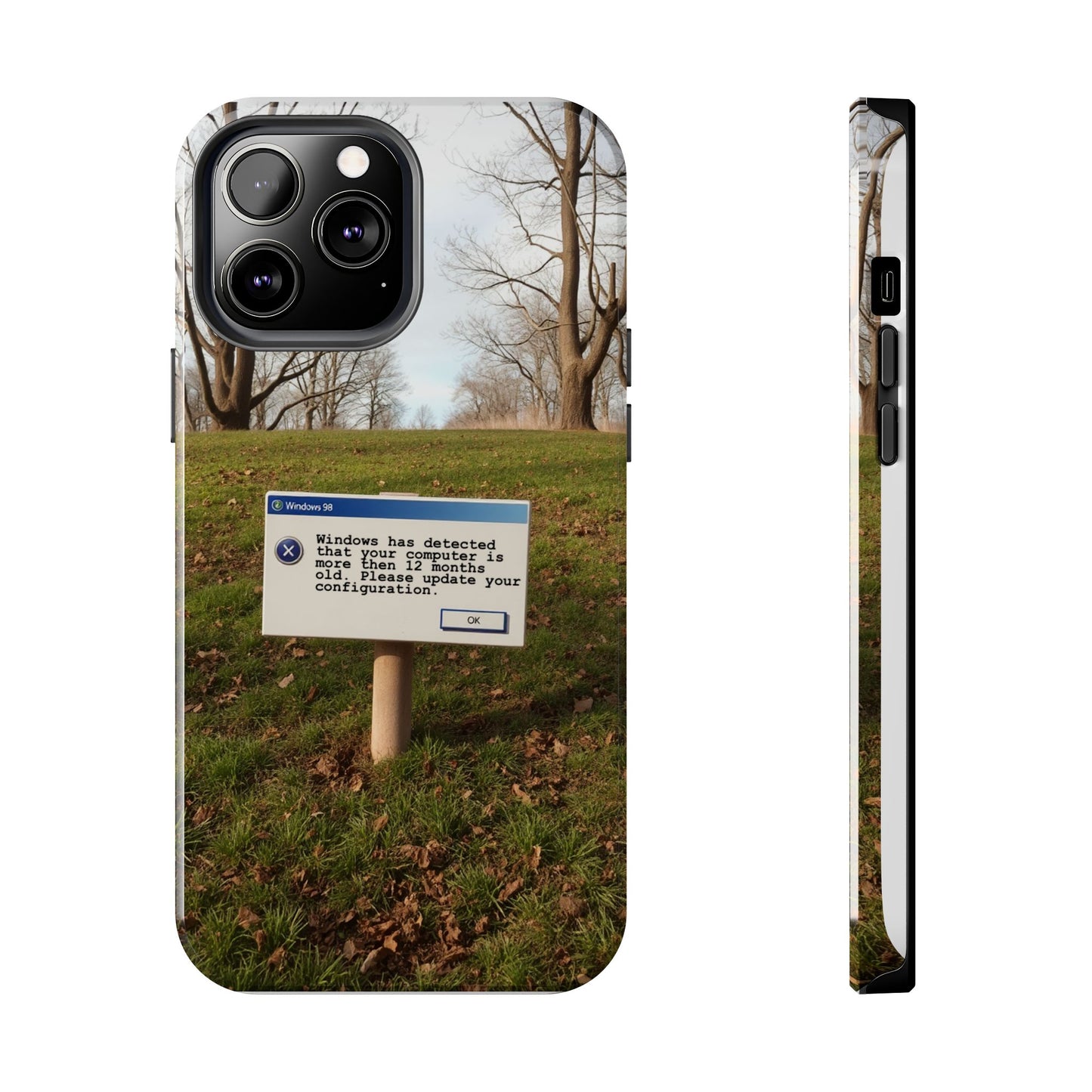 Durable Phone Case with Windows 98 Error Message Design - Perfect Gift for Tech Lovers