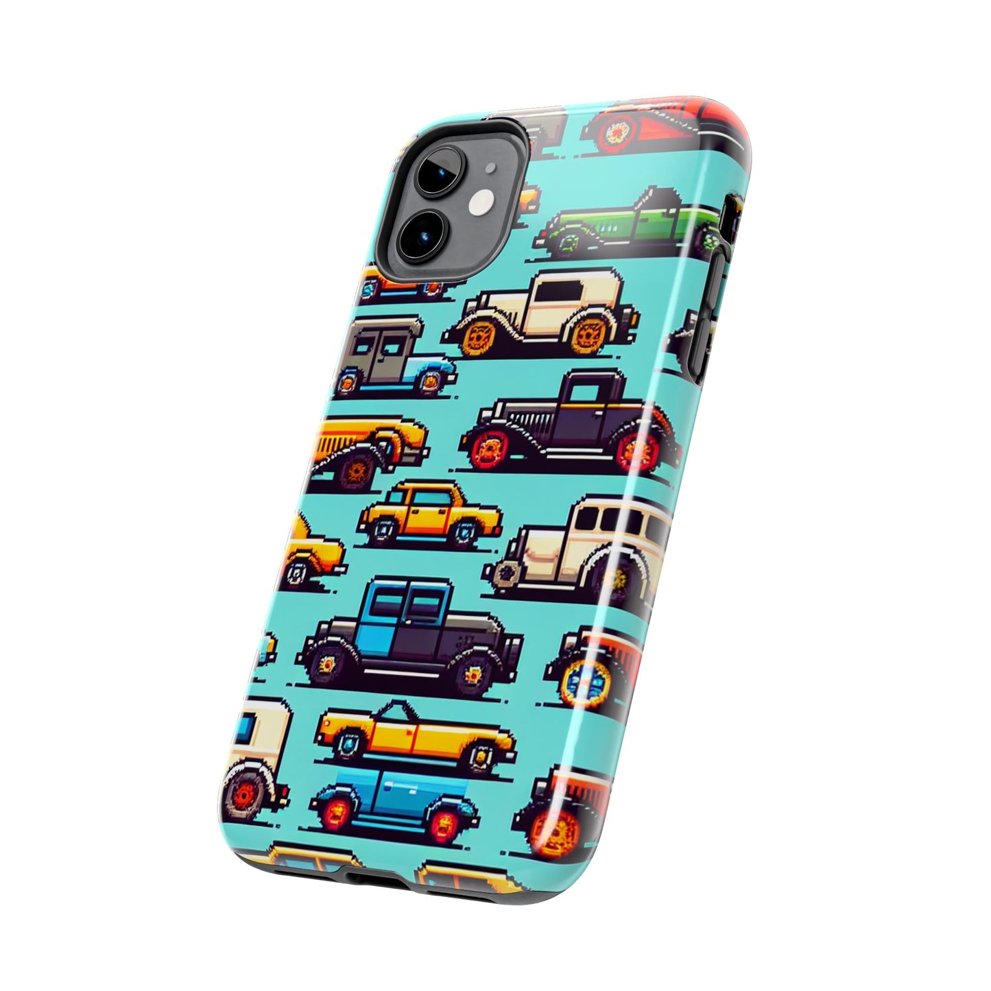 Retro Car Pixel Art Tough Phone Case - Durable & Stylish Protection - for iPhone