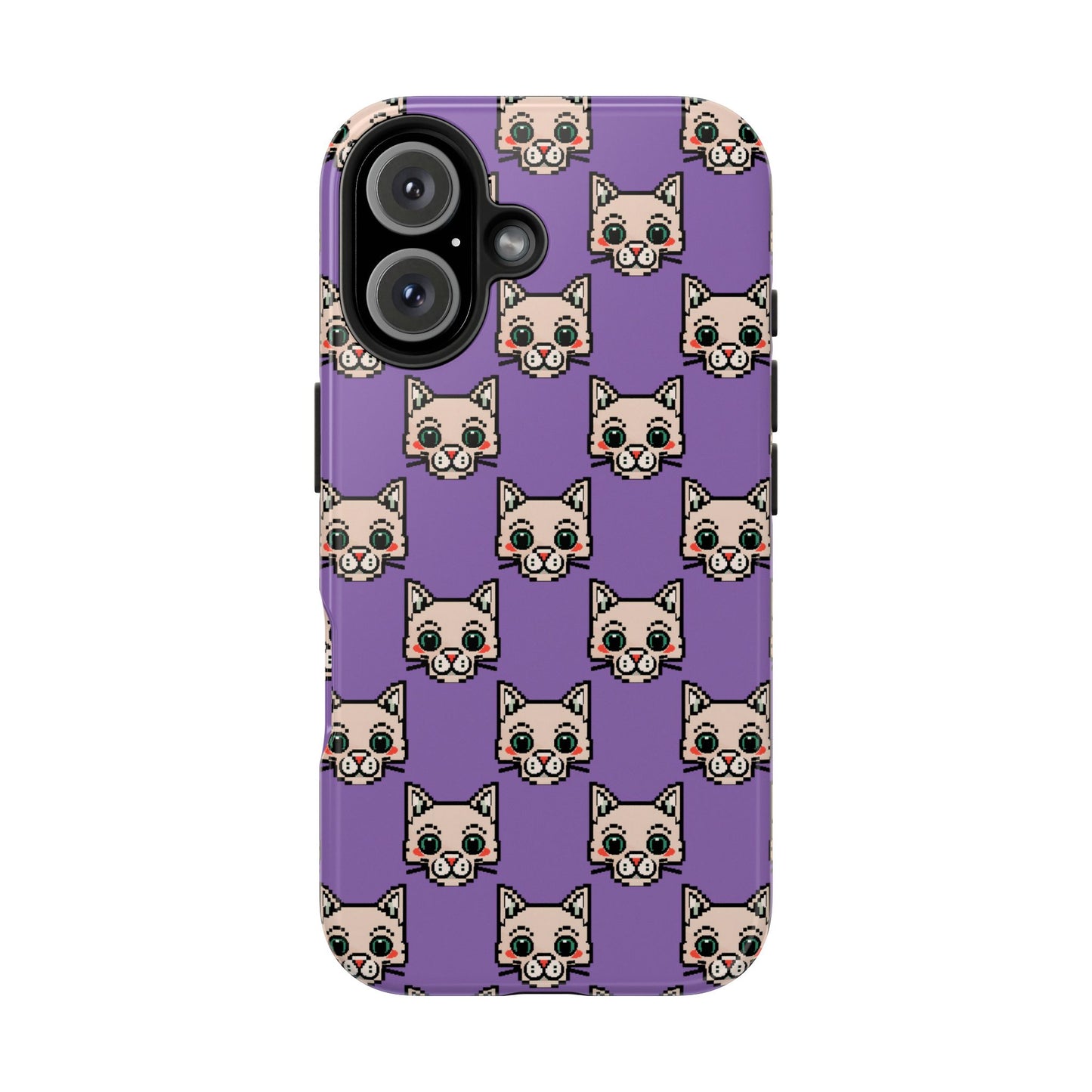 Cute Pixel Cat Tough Phone Case – Fun and Durable Protection for Cat Lovers - for iPhone