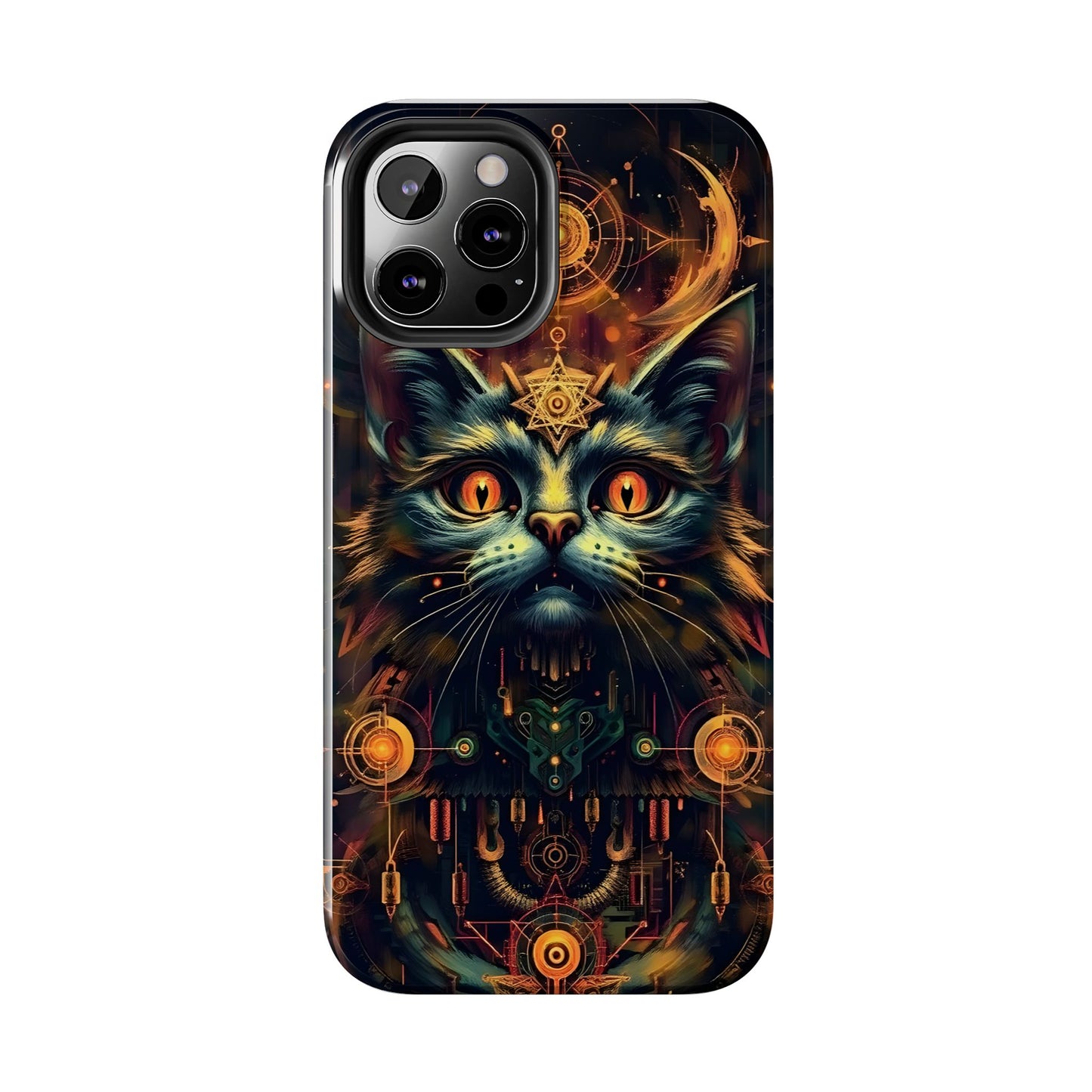 Mystical Cat Queen Tough Phone Case – Unique Protection for Cat Lovers - for iPhone