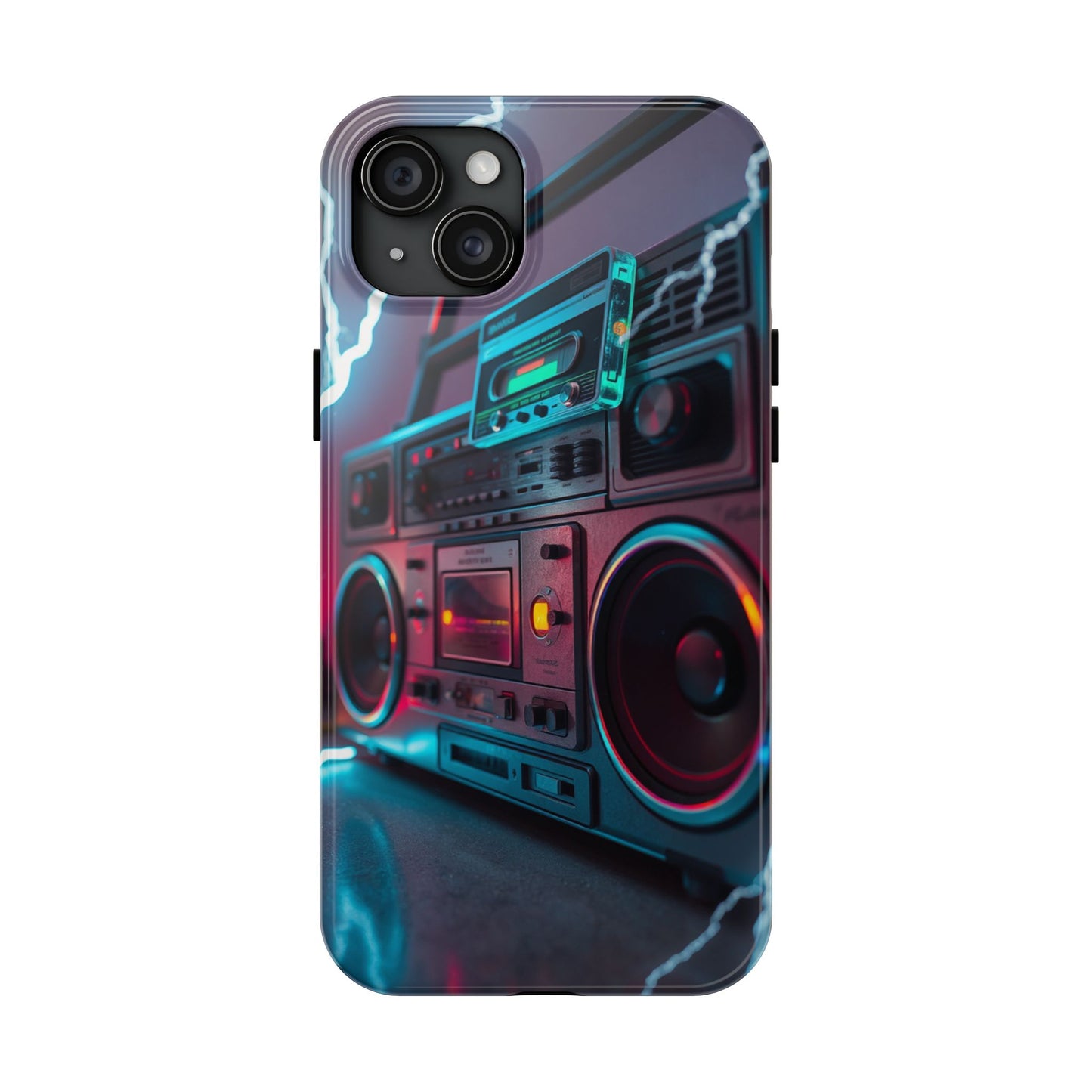 Retro Boombox Tough Phone Case – Vibrant Protection for Music Lovers
