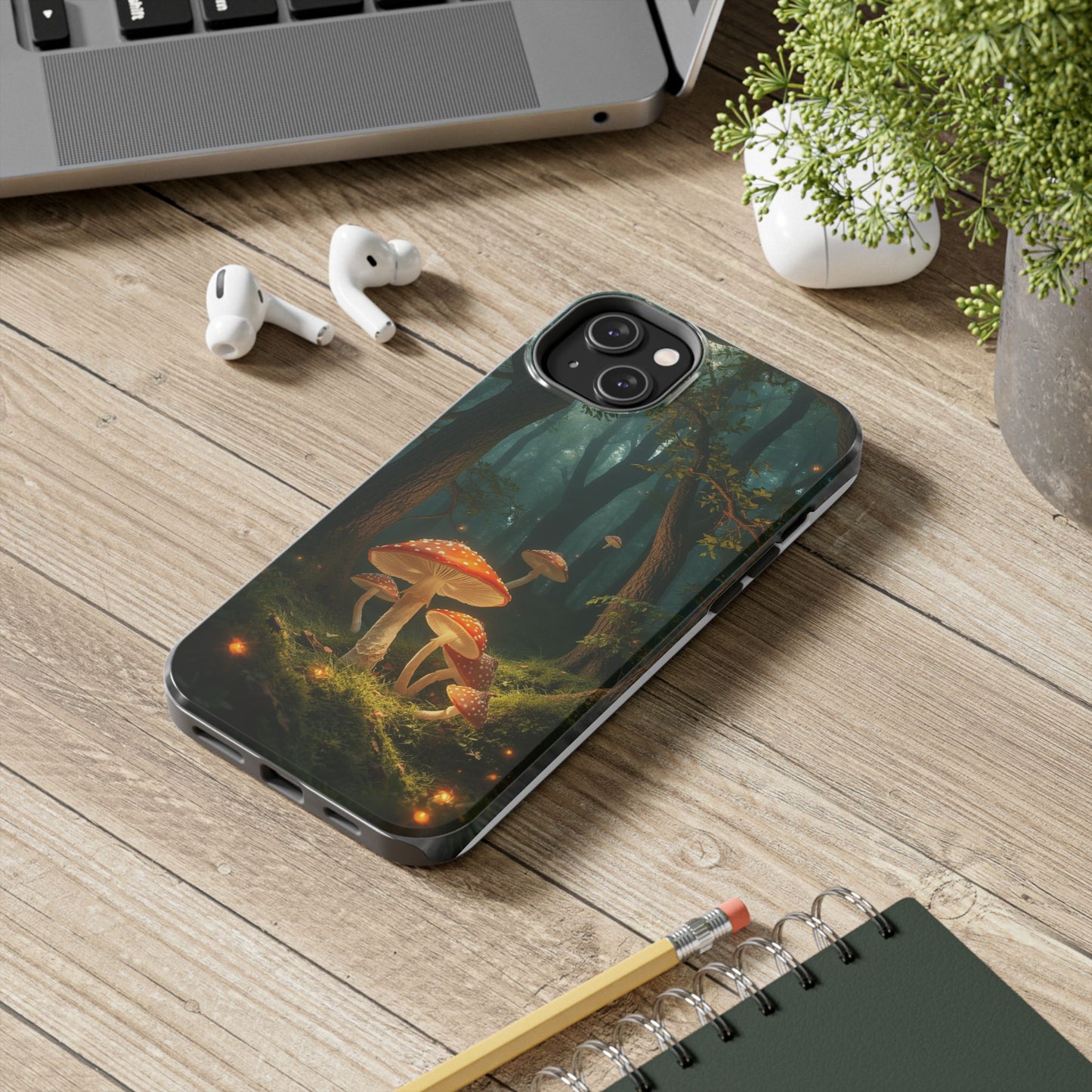 Whimsical Mushroom Tough Phone Case - Forest Fantasy Design