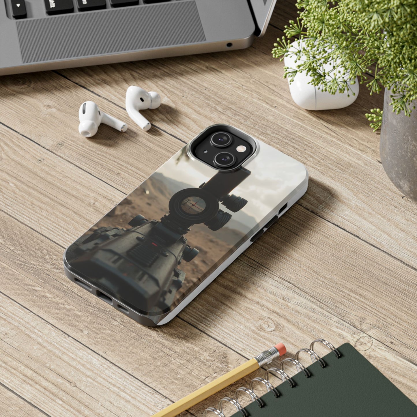 Tough Phone Case with Sniper Scope Design - Durable & Stylish Protection for Outdoors Enthusiasts