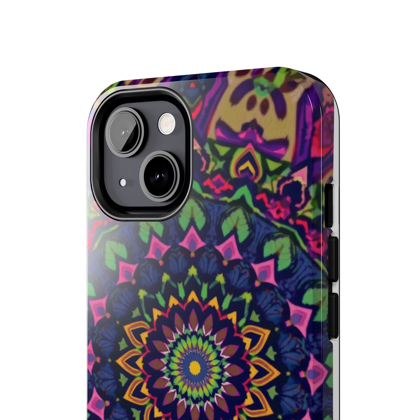 Vibrant Mandala Tough Phone Case - Colorful, Purple Fusion, Durable Protection for Your Device - for iPhone