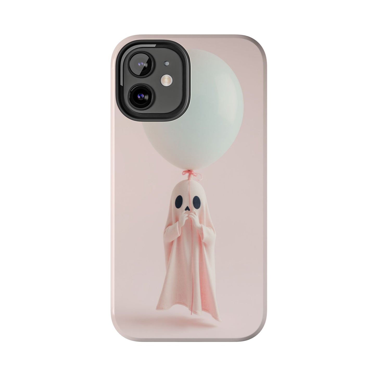 Cute Ghost Phone Case with Balloon - Tough Protection for Spooky Vibes