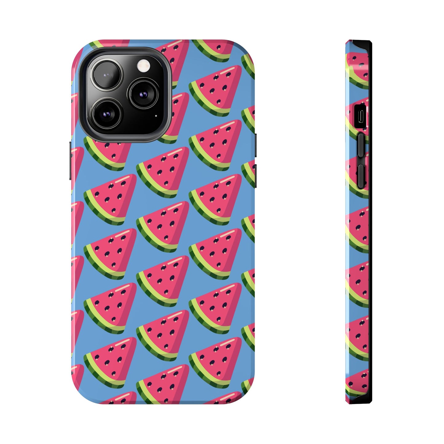 Watermelon Fun Tough Phone Case - Summer Vibes, Blue - for iPhone