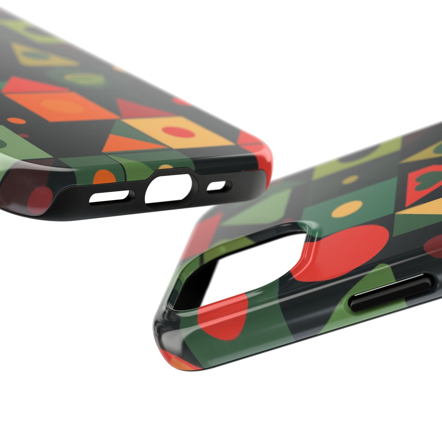Vibrant Geometric Tough Phone Cases – Stylish Protection for Trendsetters - for iPhone