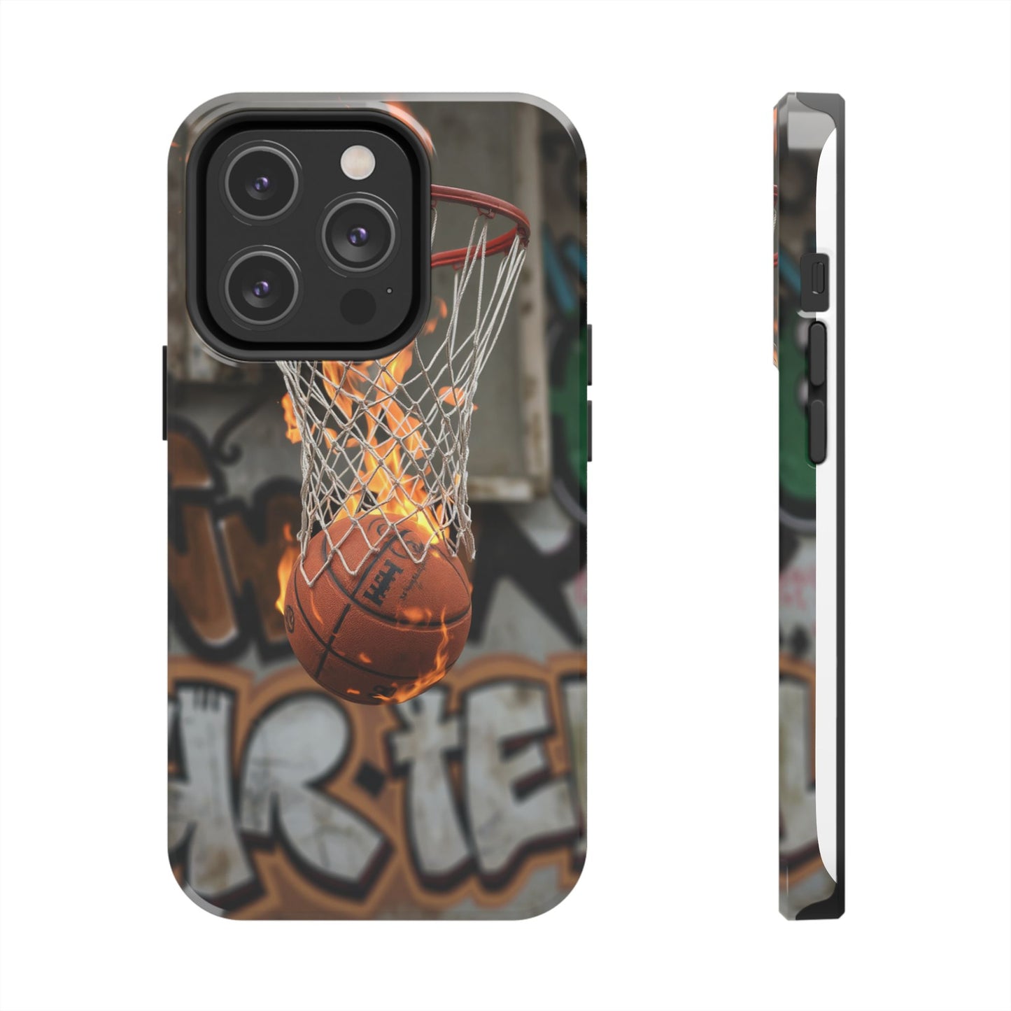 Fire Basketball Tough Phone Case - Durable Sporty Design for Athletes & Fans