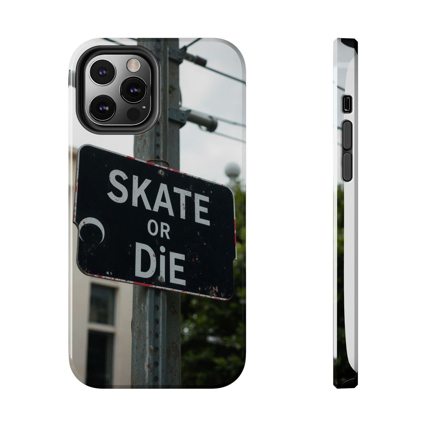 Black Sign Skate or Die Design - Tough Phone Case for iPhone