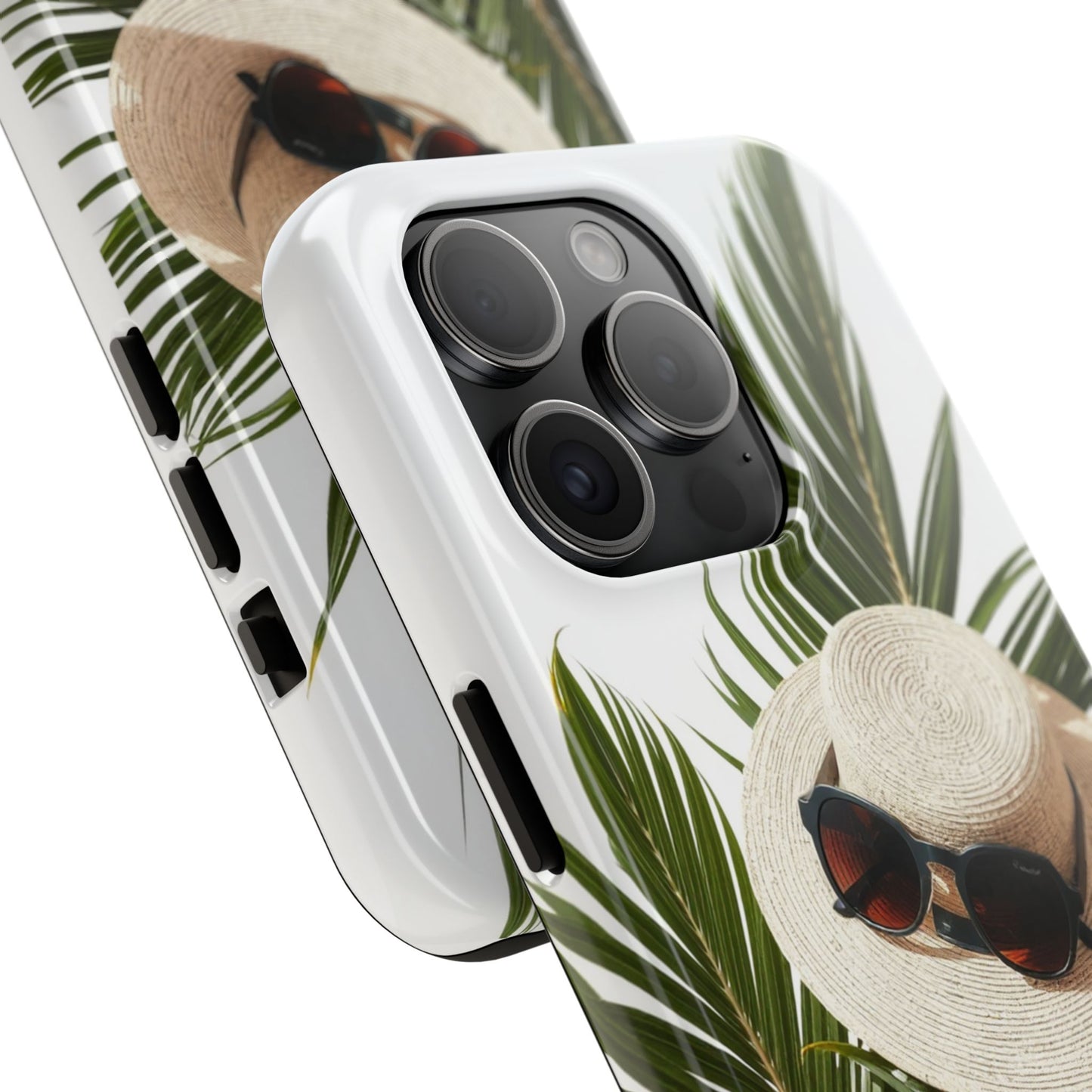 Tropical Phone Case - Summer Vibes with Hat & Sunglasses Design