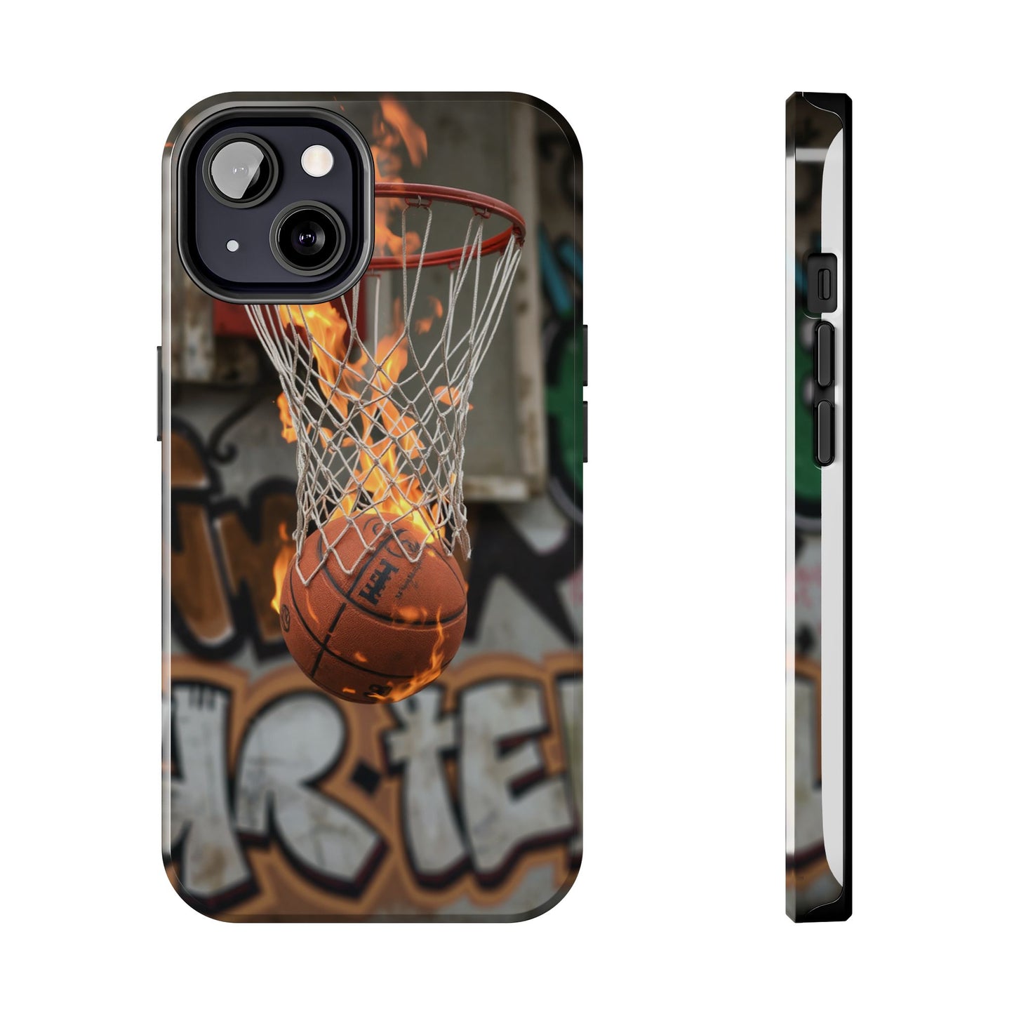 Fire Basketball Tough Phone Case - Durable Sporty Design for Athletes & Fans