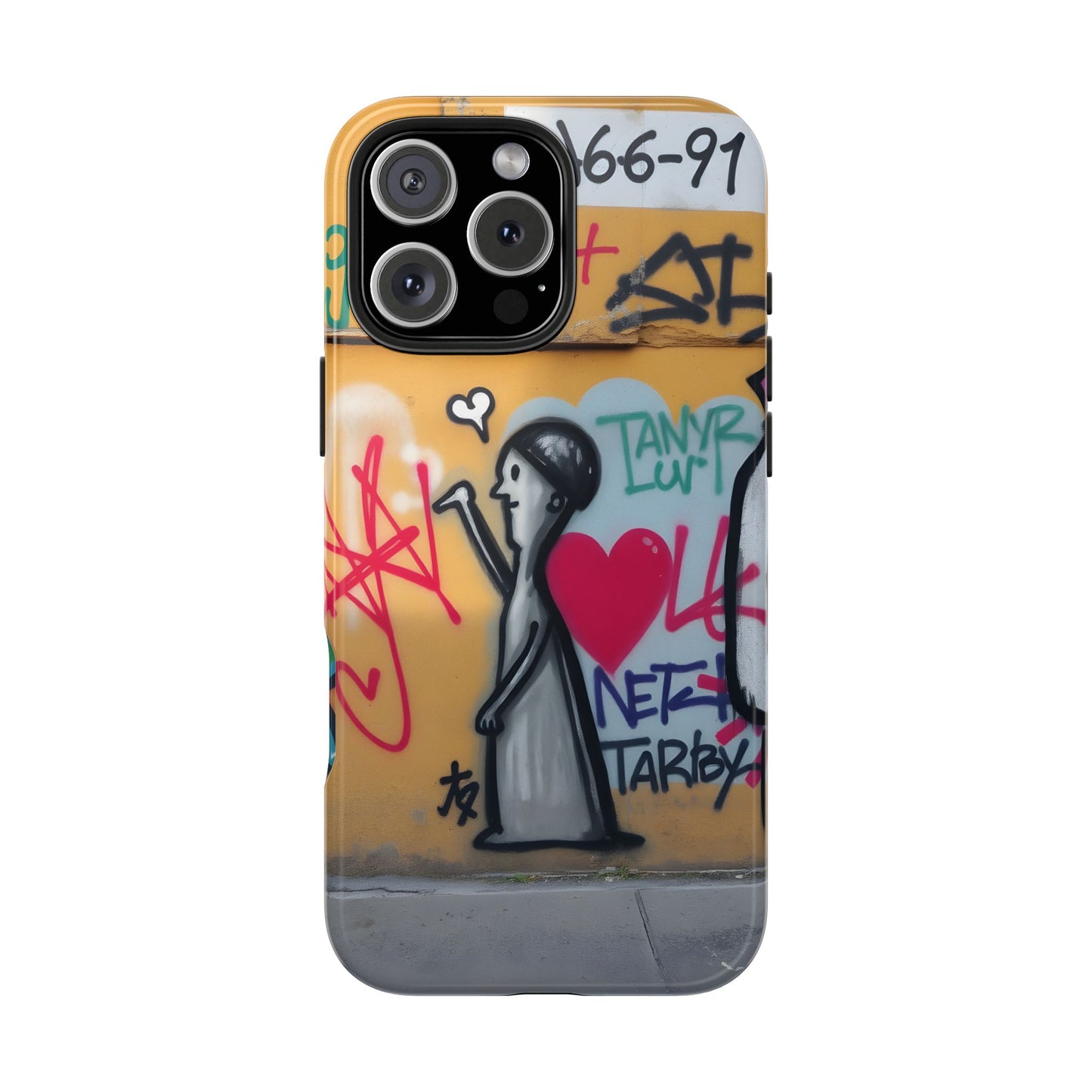 Urban Cupid Graffiti Tough Phone Case - Durable Protection with Street Art Vibe - for iPhone