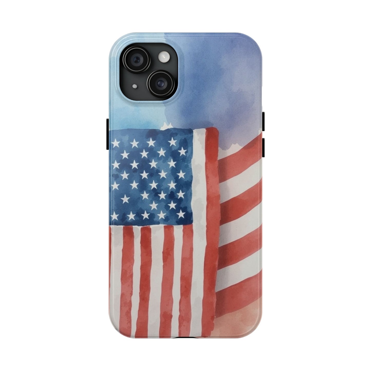 Abstract Watercolor American Flag Design - Tough Phone Case - for iPhone