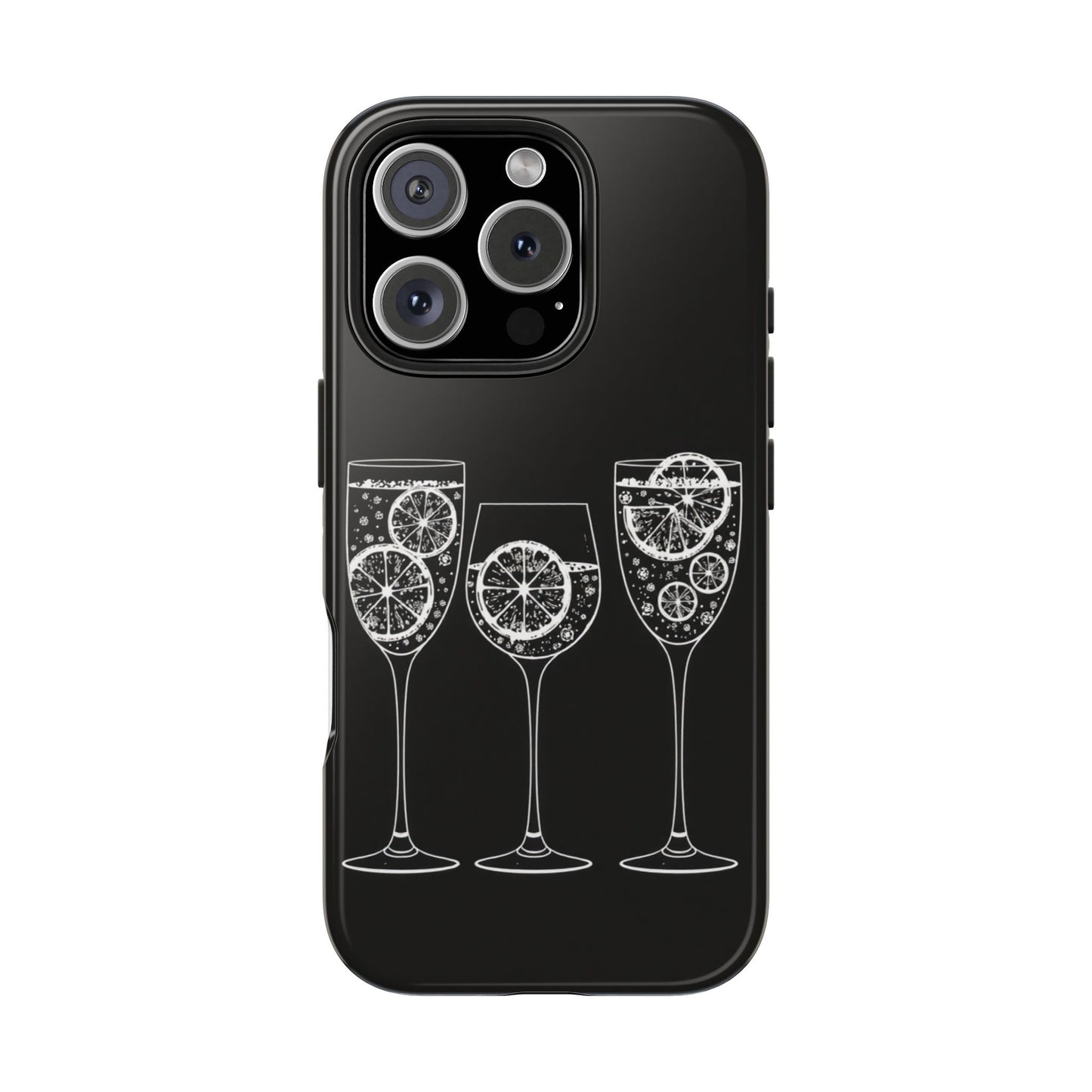 Stylish Tough Phone Cases with Citrus Glass Design, Protective Cases for Parties, Summer Events, and Everyday Use