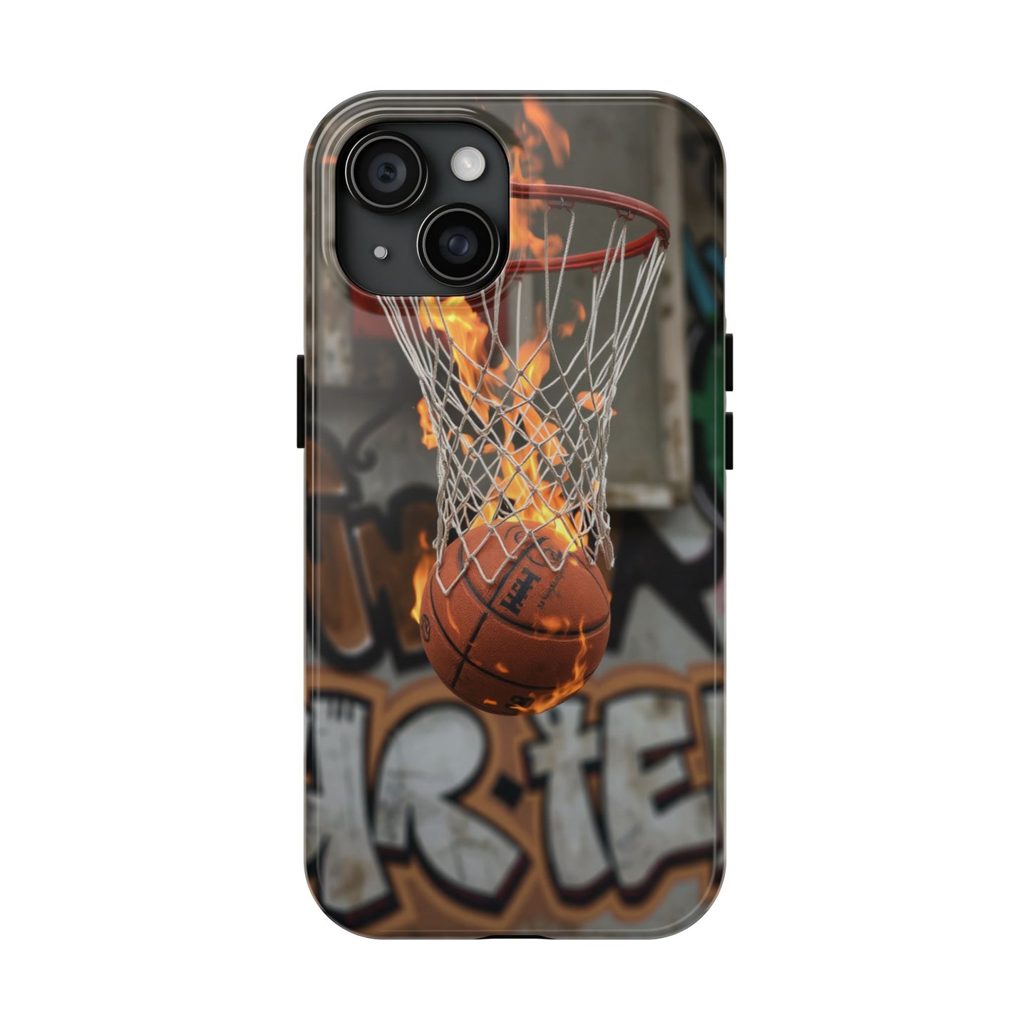 Fire Basketball Tough Phone Case - Durable Sporty Design for Athletes & Fans
