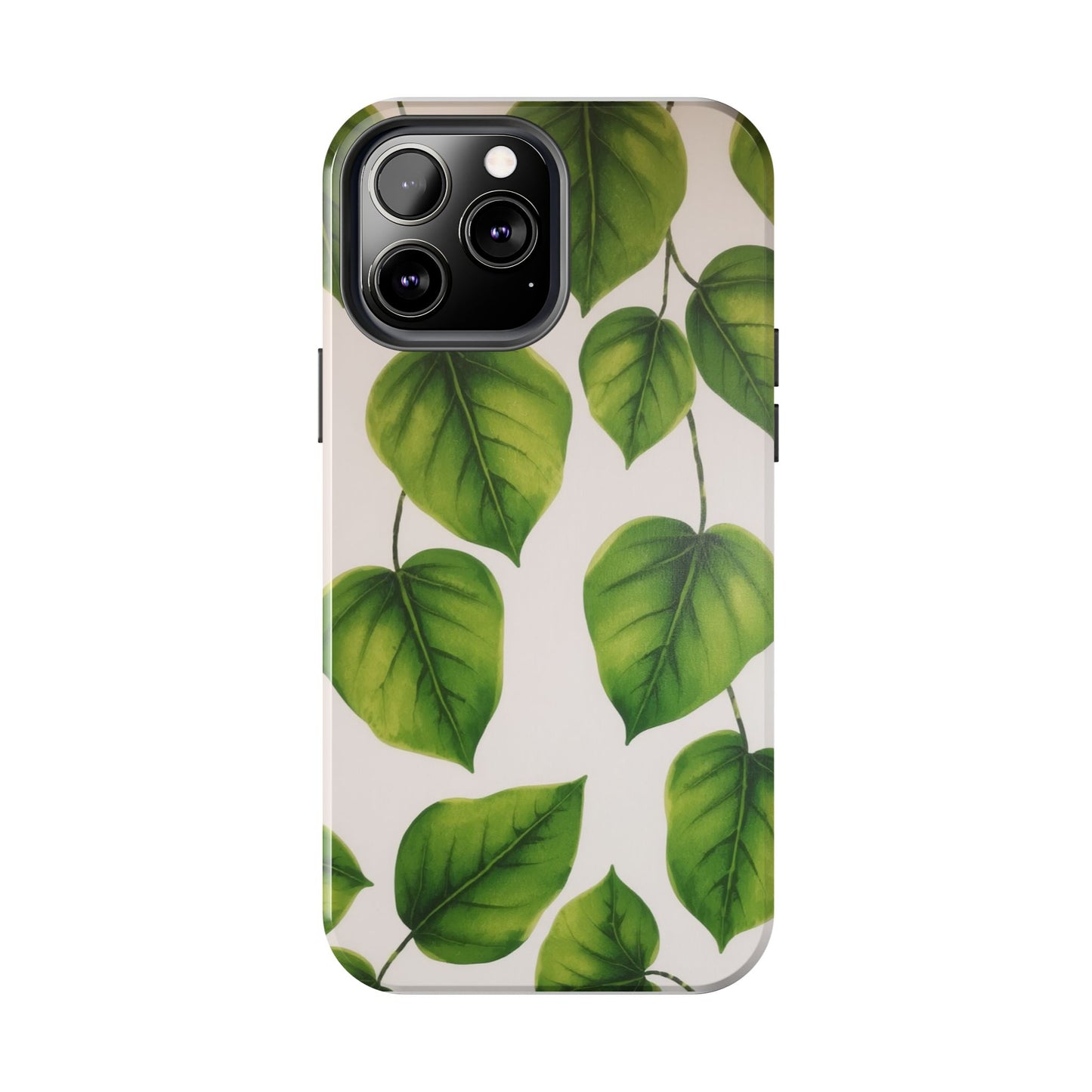 Tough Phone Cases with Green Leaf Design | Eco-Friendly Protection for Nature Lovers