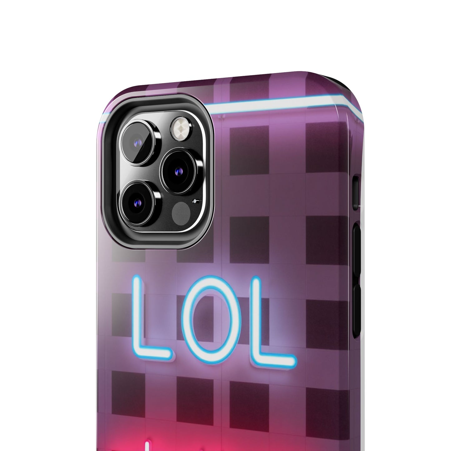 Neon Vibe Tough Phone Case - 'LOL Whatevr' Design for Trendsetters