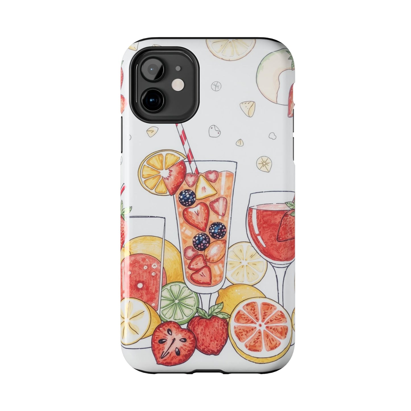 Colorful Fruit Cocktail Tough Phone Case - Perfect for Summer Vibes