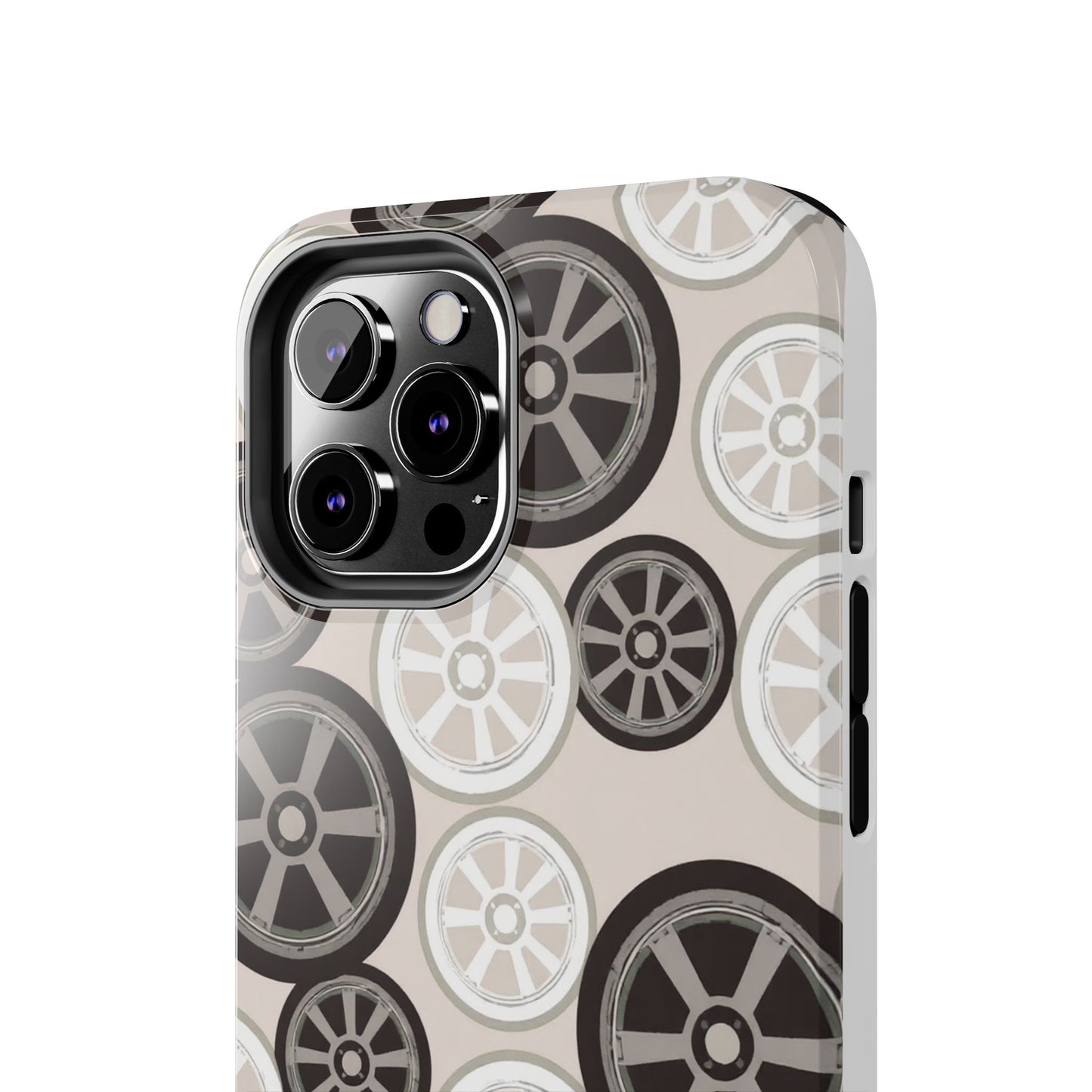 Racing Wheel Design Tough Phone Case – Durable Protection for Automotive Enthusiasts