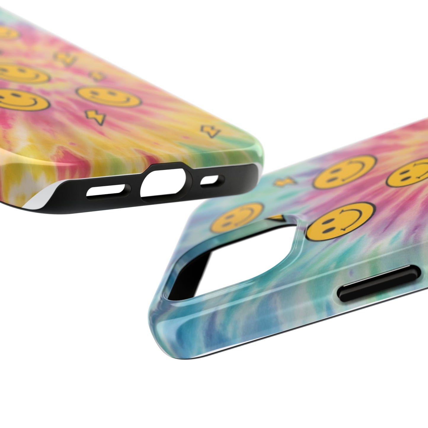Colorful Smiley Lightning Tough Phone Case - Fun & Durable