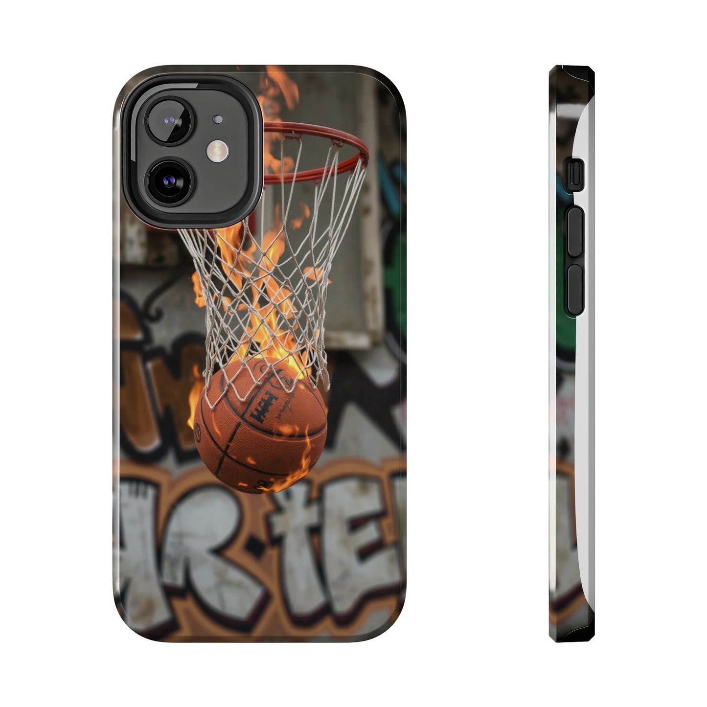 Fire Basketball Tough Phone Case - Durable Sporty Design for Athletes & Fans