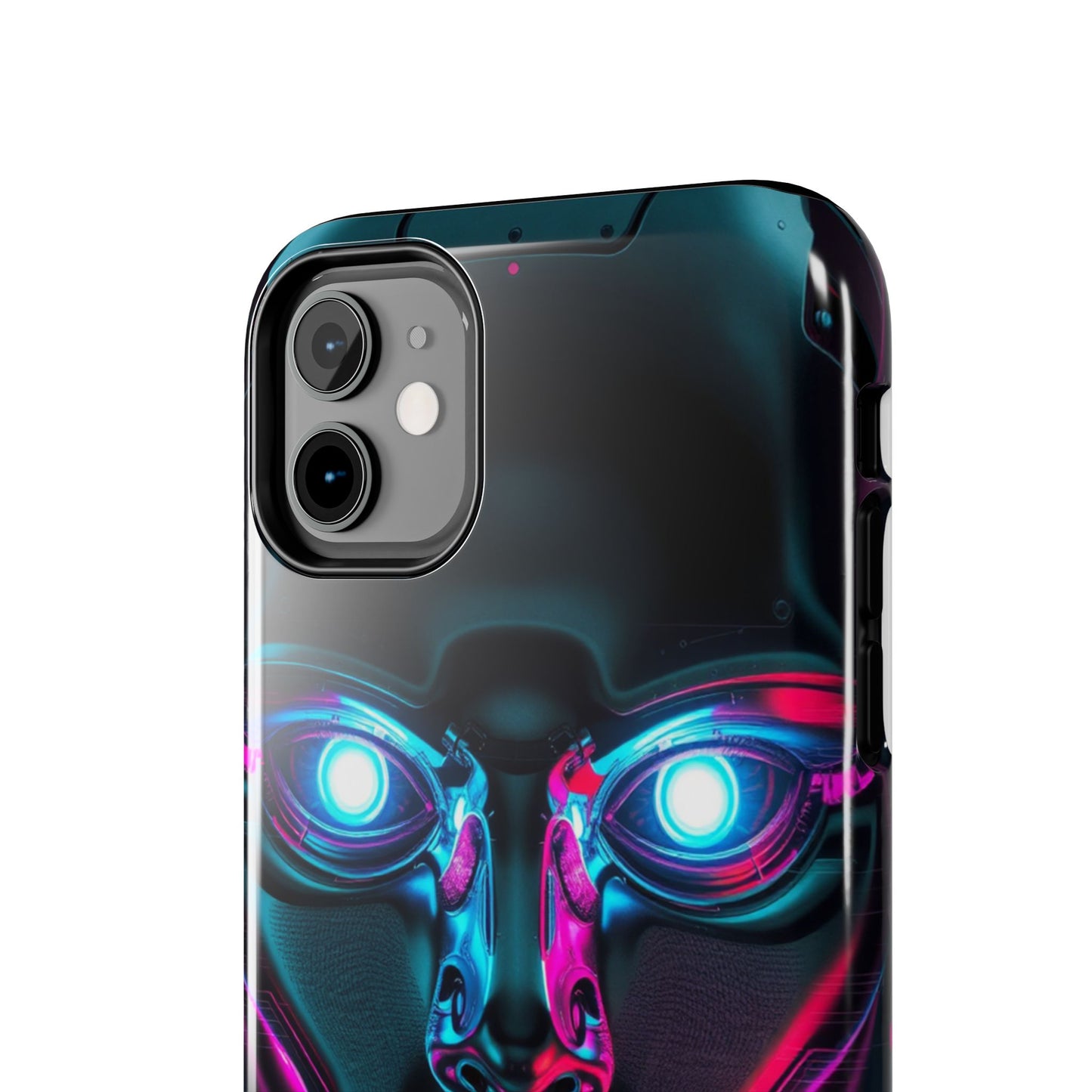 Futuristic Phone Case, Tough Phone Cover, Cyberpunk Style, Robot Design, Gift for Tech Lovers, Unique Phone Accessories
