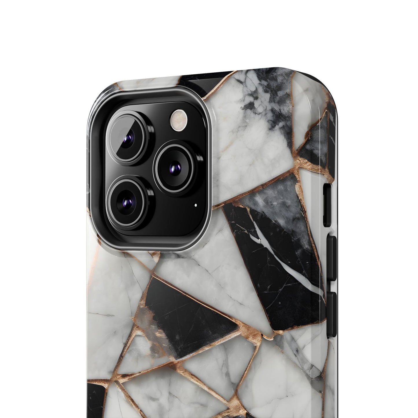 Elegant Marble Tough Phone Case - Stylish Protection for iPhone