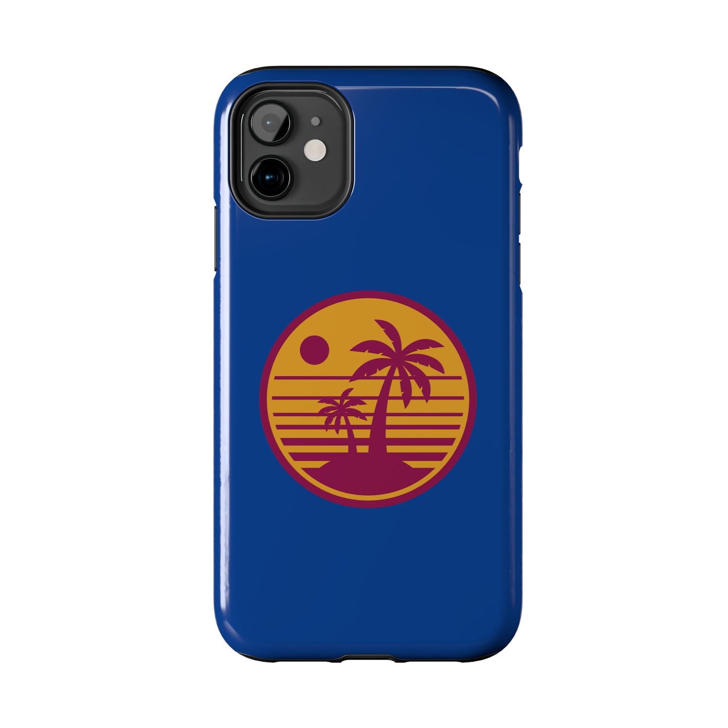Retro Sunset Tough Phone Case - Vibrant Beach Vibes for Summer Adventures - for iPhone