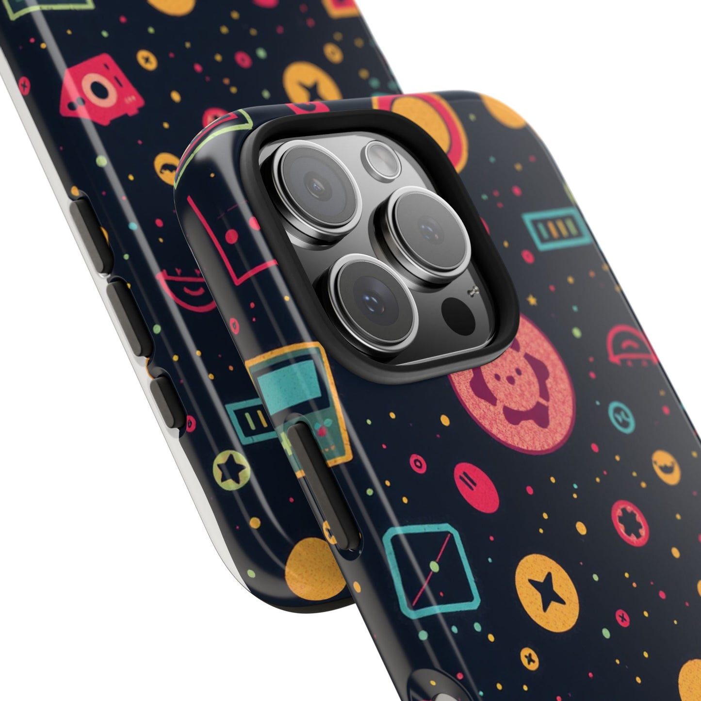 Colorful Space-Themed Tough Phone Case - Fun & Durable Protection for All Ages - for iPhone