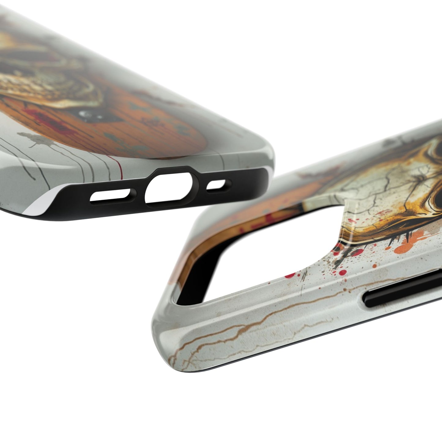 Edgy Skull Tough Phone Case - Durable Protection for Skateboard Enthusiasts