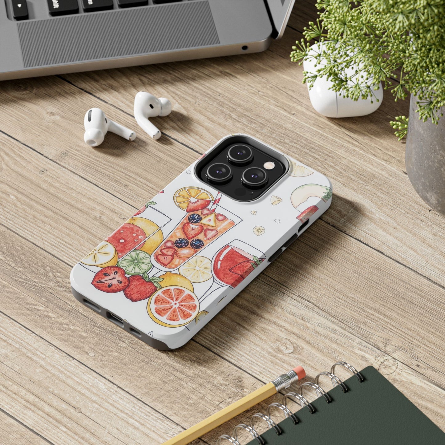 Colorful Fruit Cocktail Tough Phone Case - Perfect for Summer Vibes