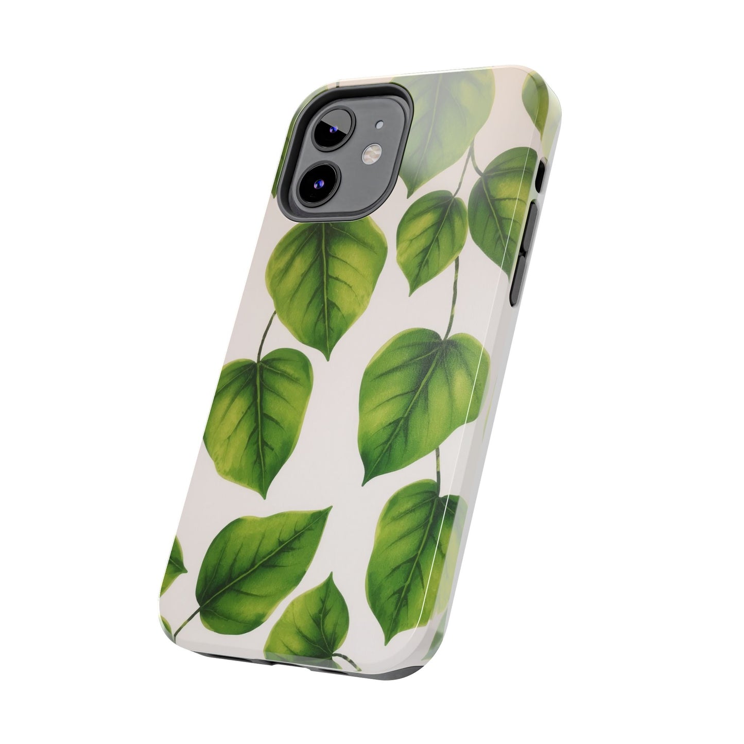 Tough Phone Cases with Green Leaf Design | Eco-Friendly Protection for Nature Lovers