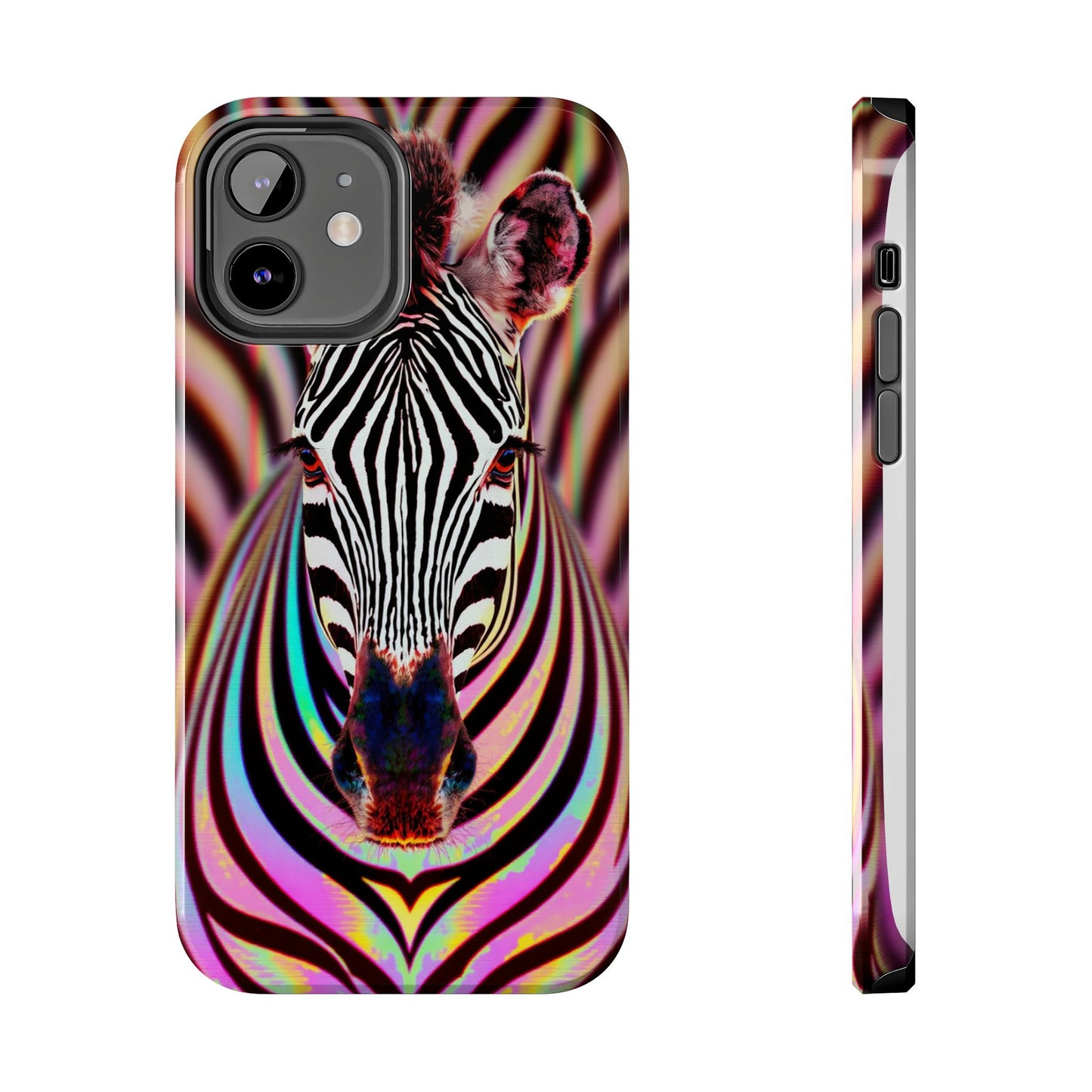 Vibrant Zebra Tough Phone Case - Unique Animal Design for Wild Spirit