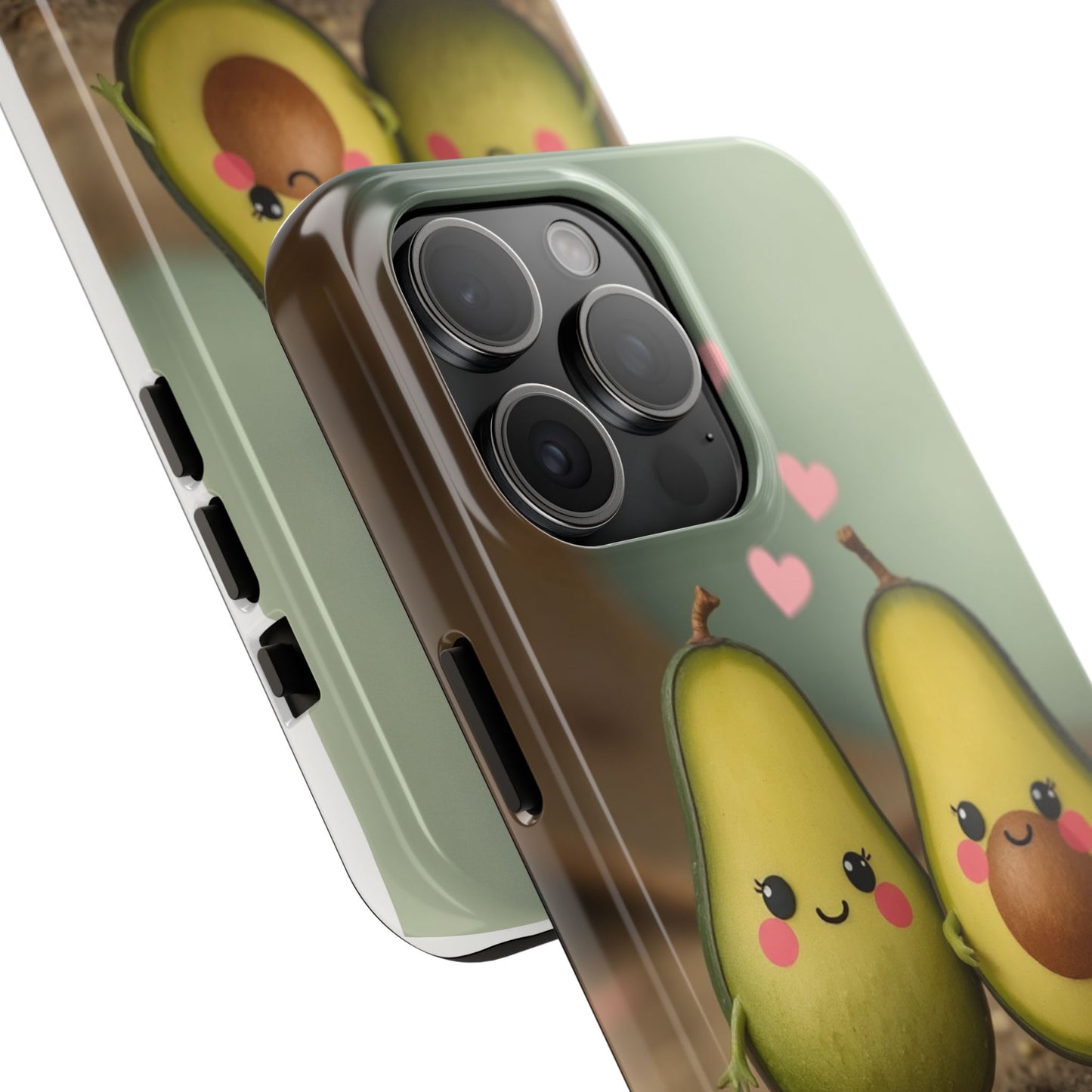 Cute Avocado Phone Case, Funny Tough Case, Quirky Phone Accessory, Gifts for Foodies, Valentine's Day Present