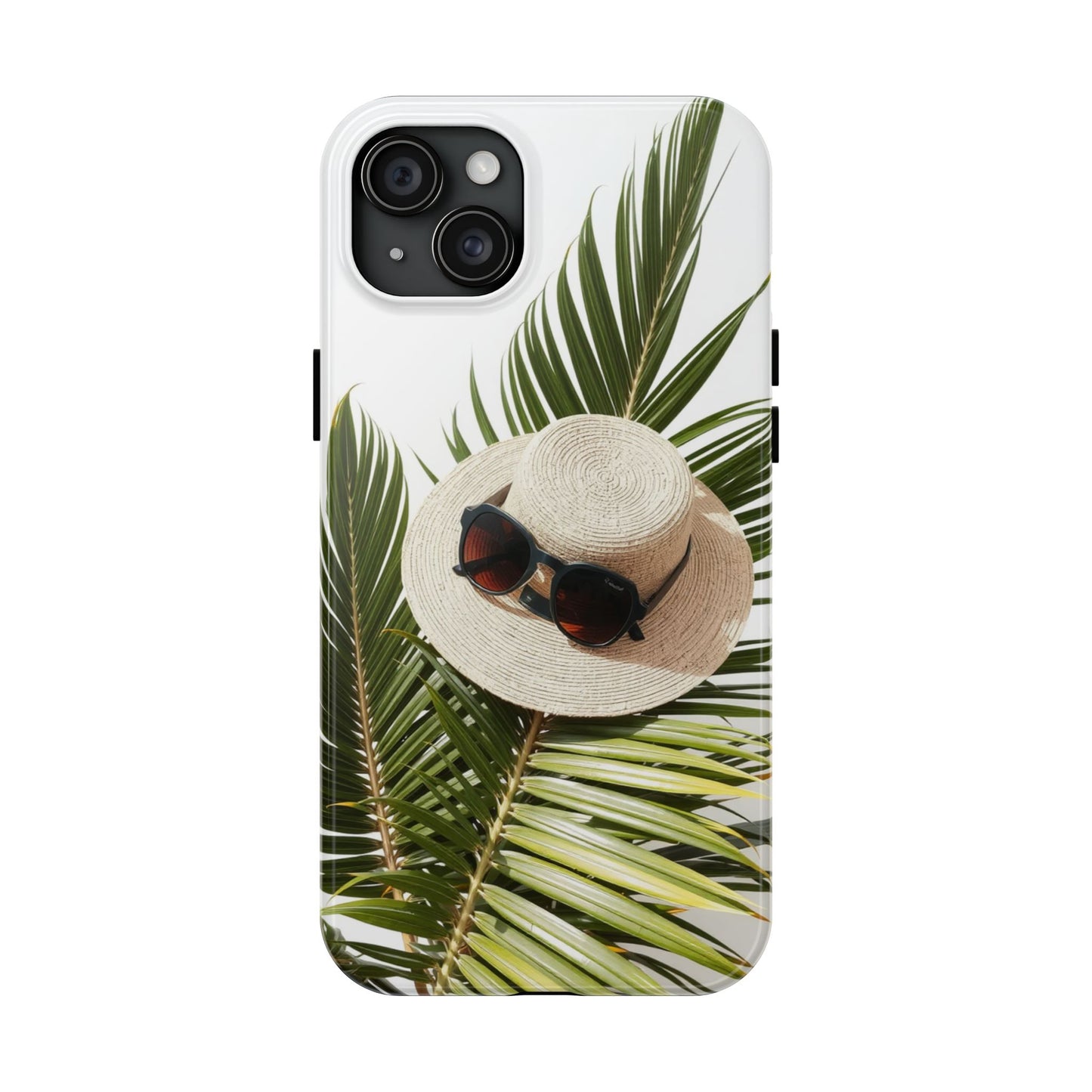 Tropical Phone Case - Summer Vibes with Hat & Sunglasses Design