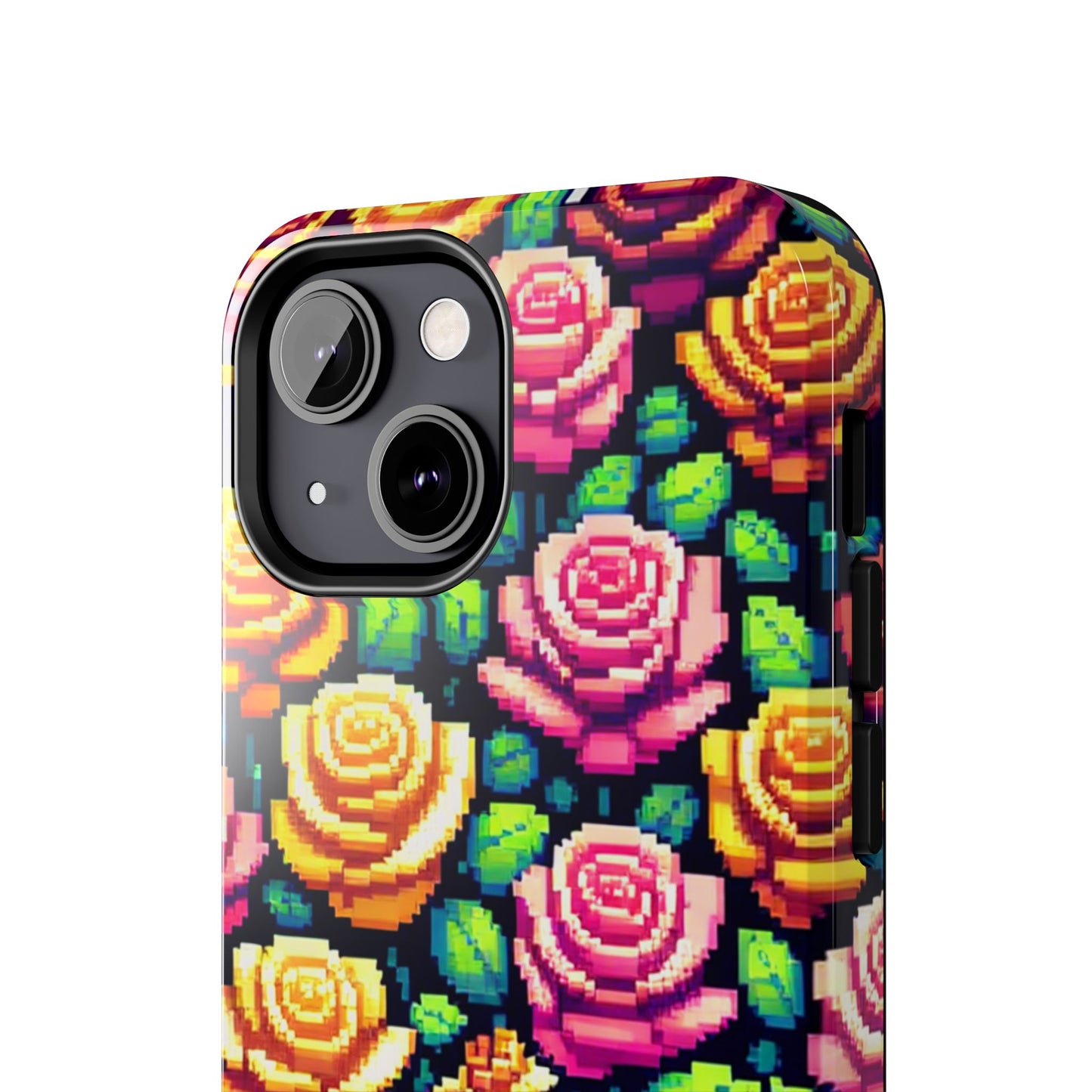Pixel Art Roses Tough Phone Case - Stylish Protection - for iPhone