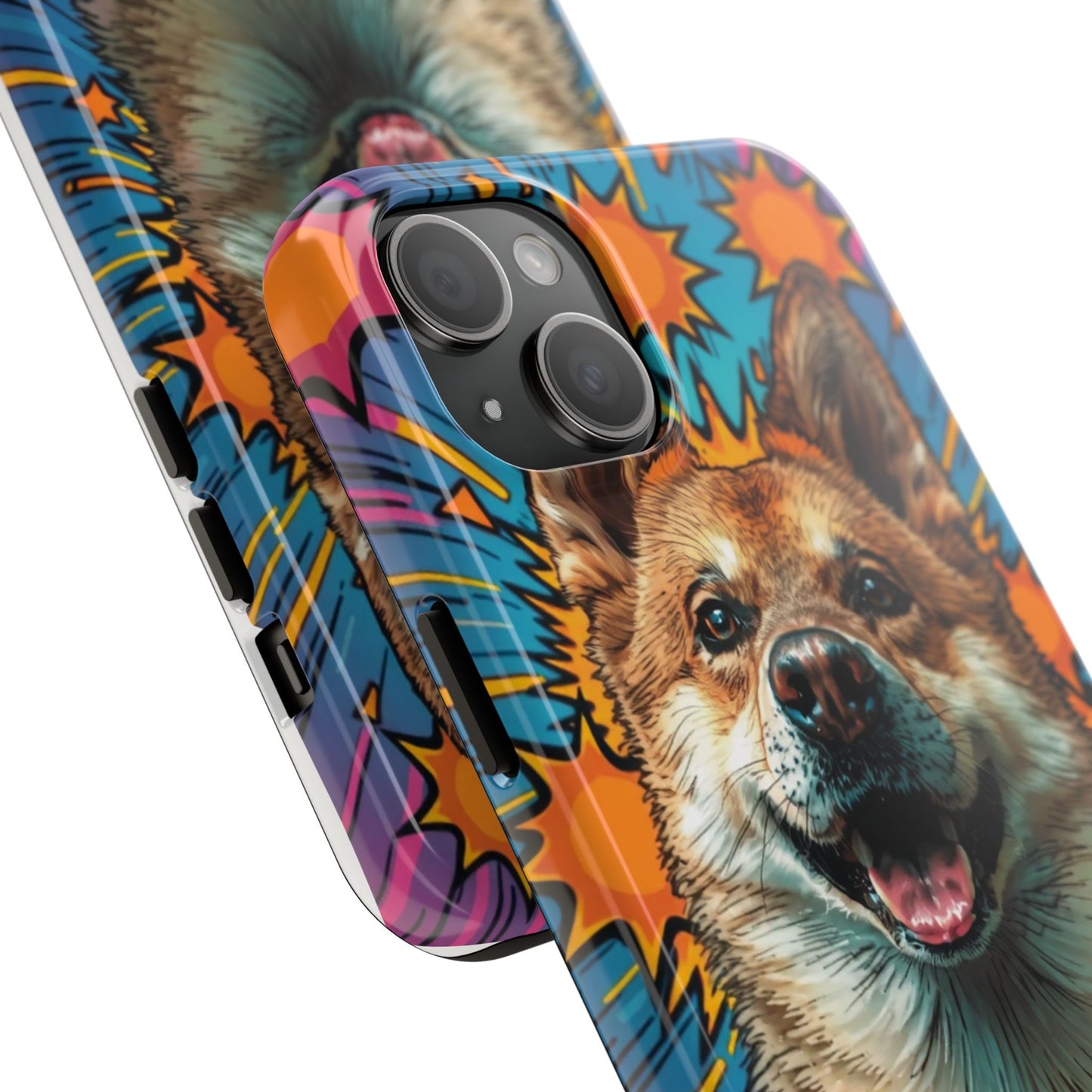 Vibrant Corgi Tough Phone Case - Fun Design for Pet Lovers