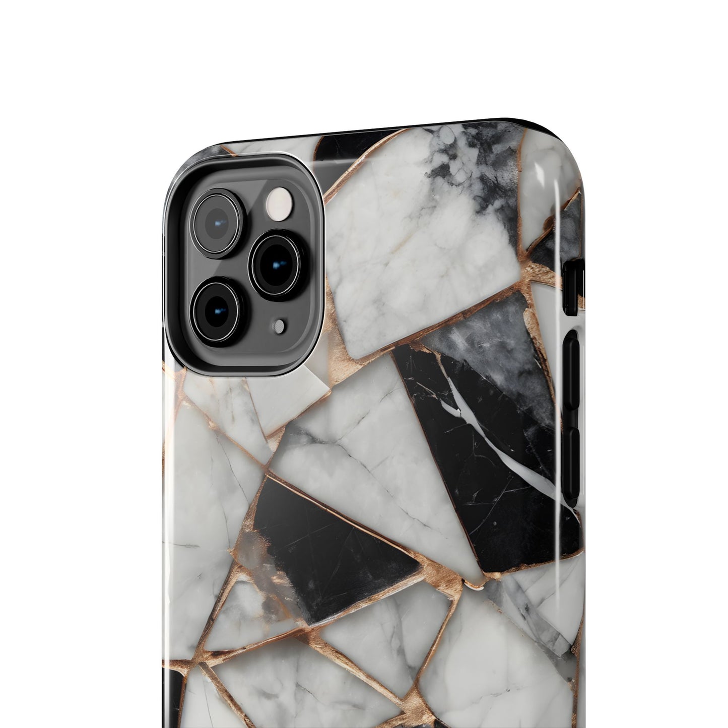 Elegant Marble Tough Phone Case - Stylish Protection for iPhone
