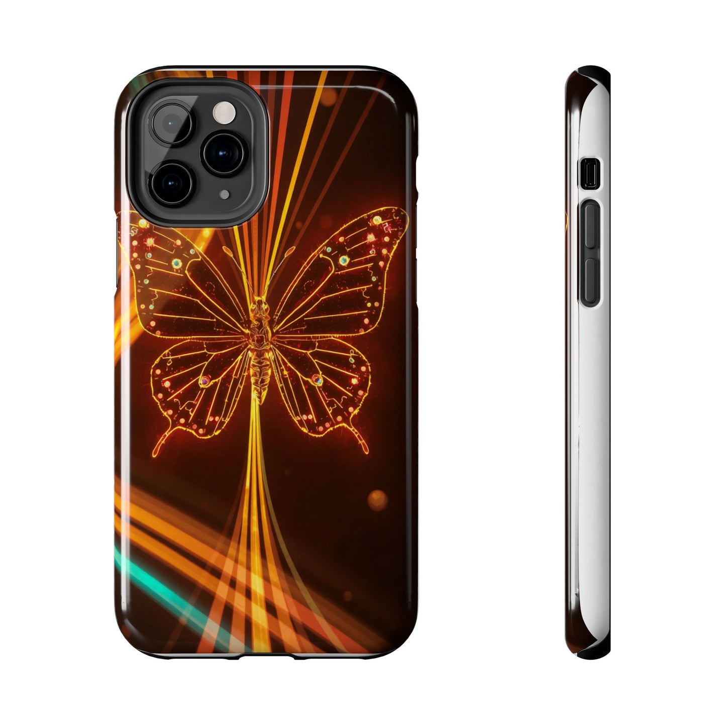 Elegant Butterfly Tough Phone Case - Stylish Protection for Nature Lovers