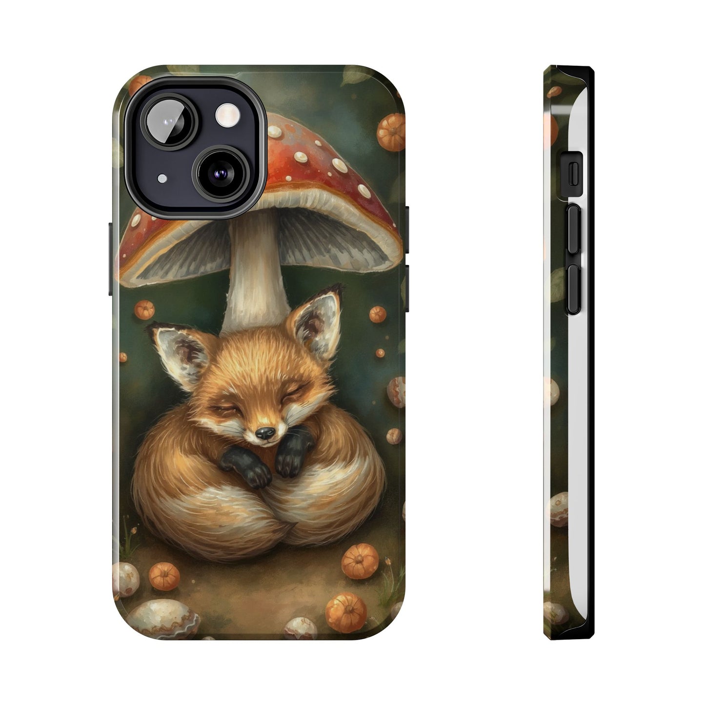 Cute Fox & Mushroom Phone Case - Tough Protective Cover