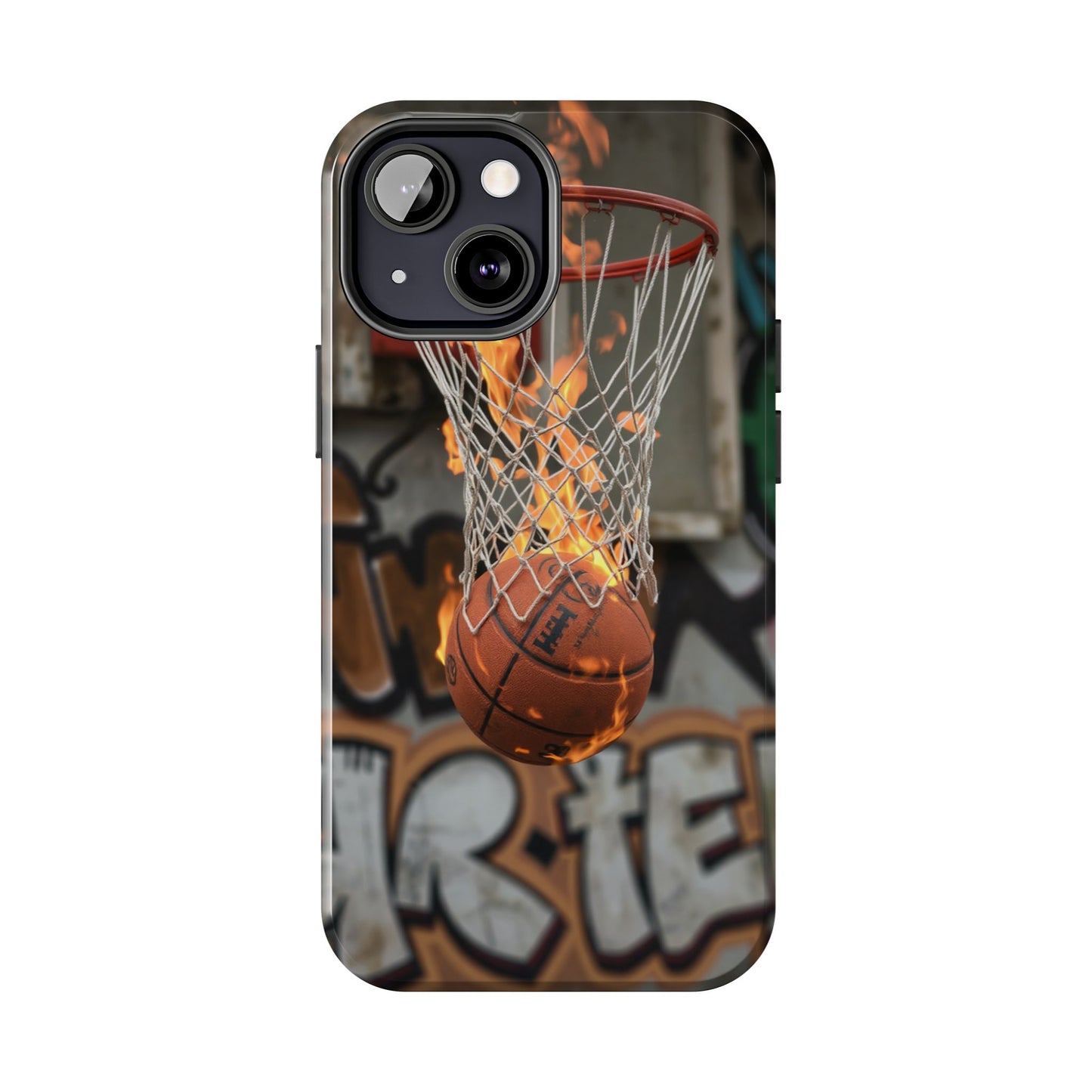 Fire Basketball Tough Phone Case - Durable Sporty Design for Athletes & Fans