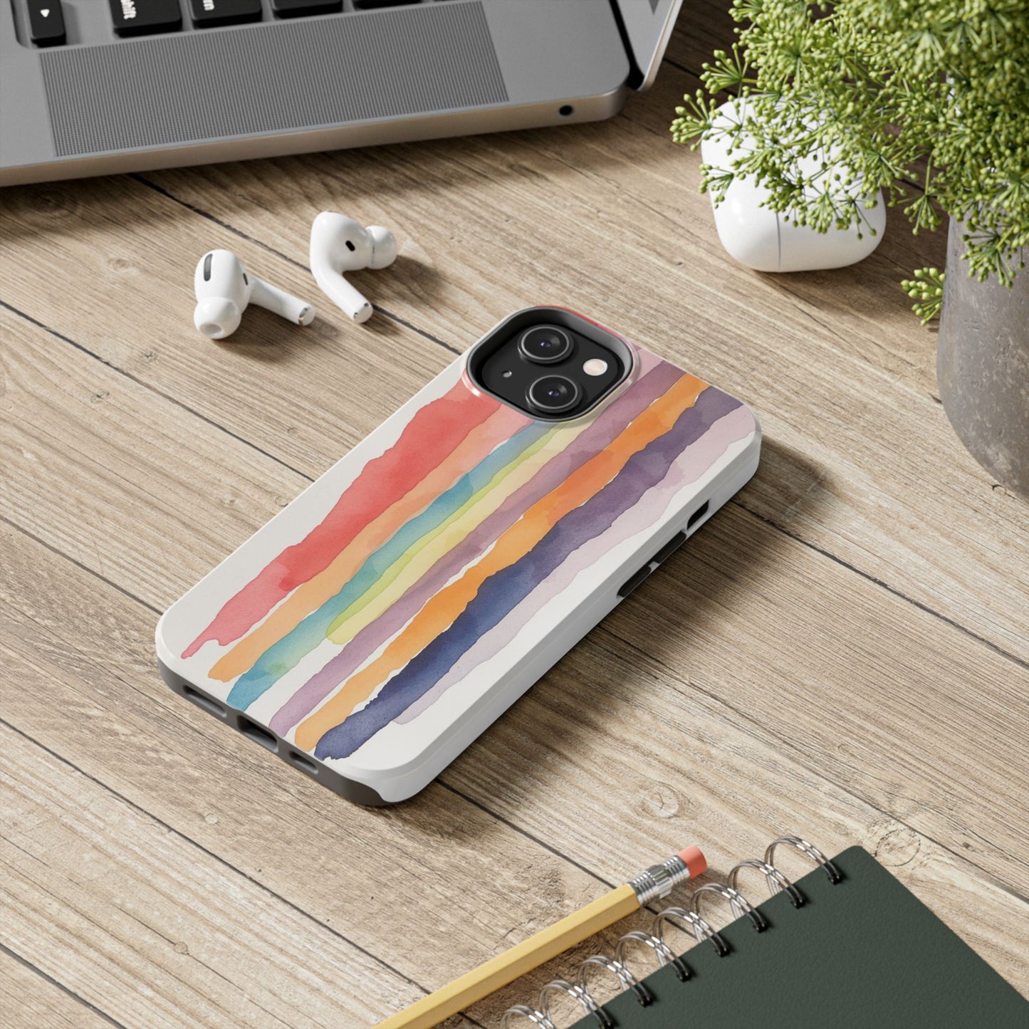 Colorful Watercolor Tough Phone Case - Stylish and Durable Cover for Creative Souls