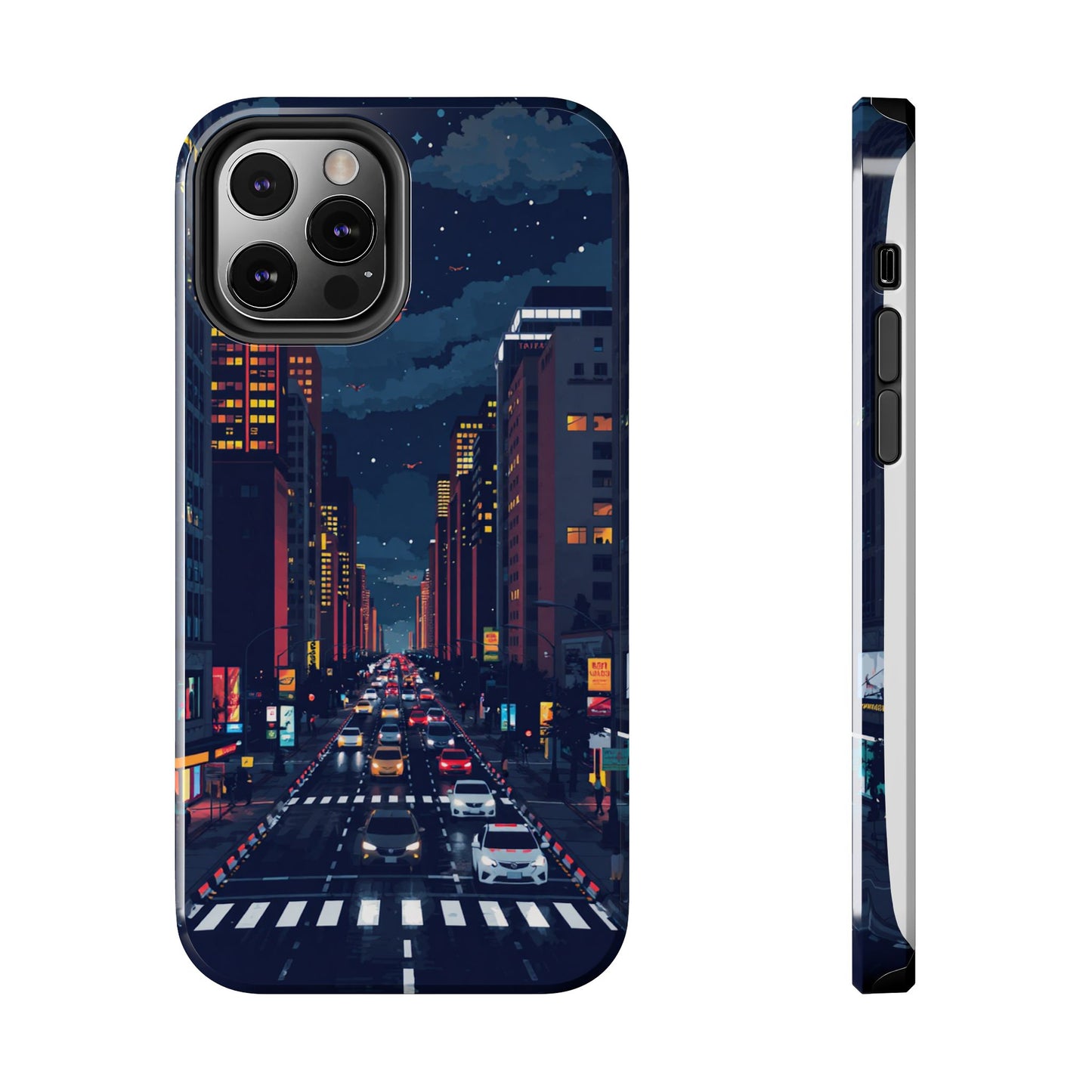 Urban Nightlife Tough Phone Case - Durable & Stylish Protection